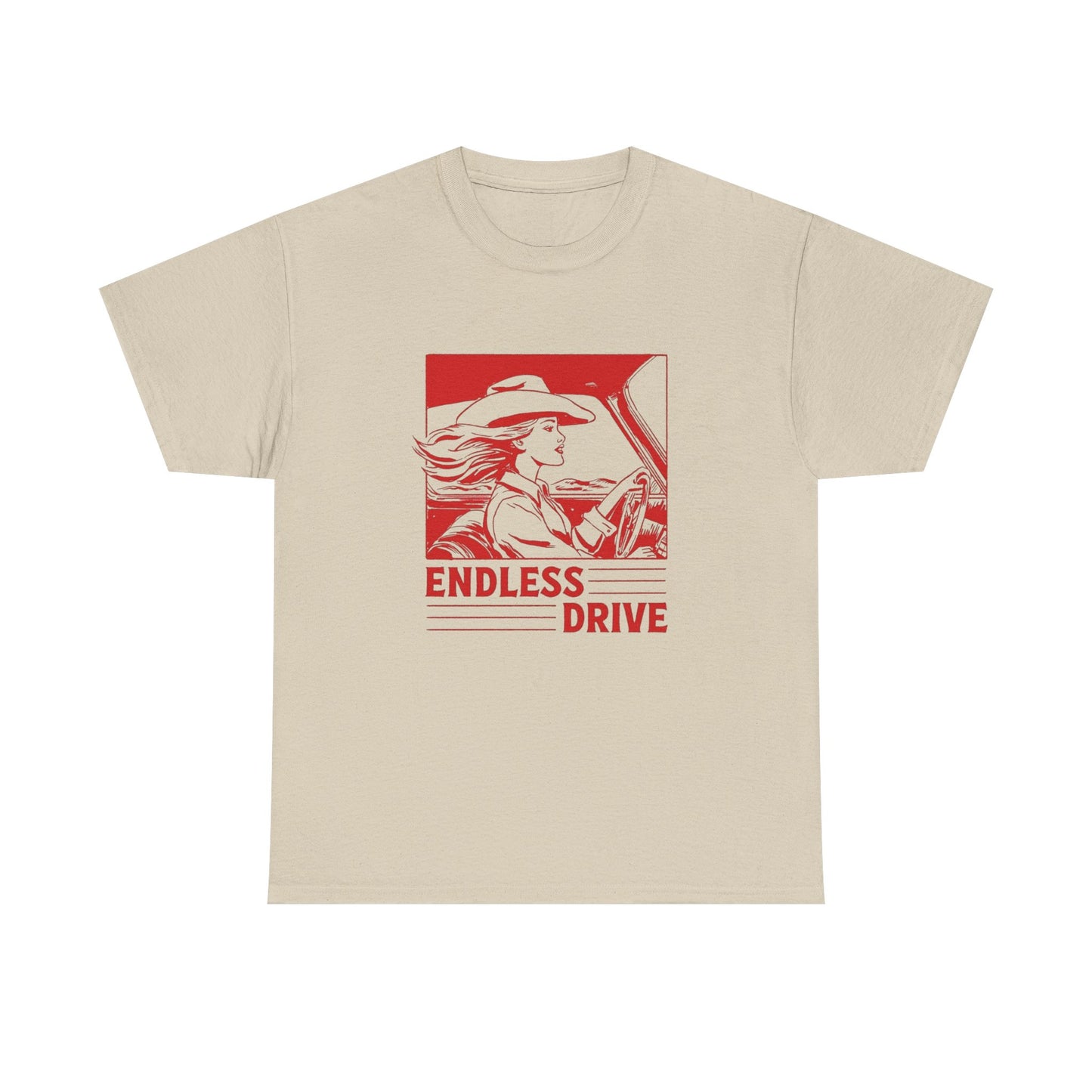 Endless Drive Cowgirl Western Graphic T Shirt Unisex Heavy Cotton Tee