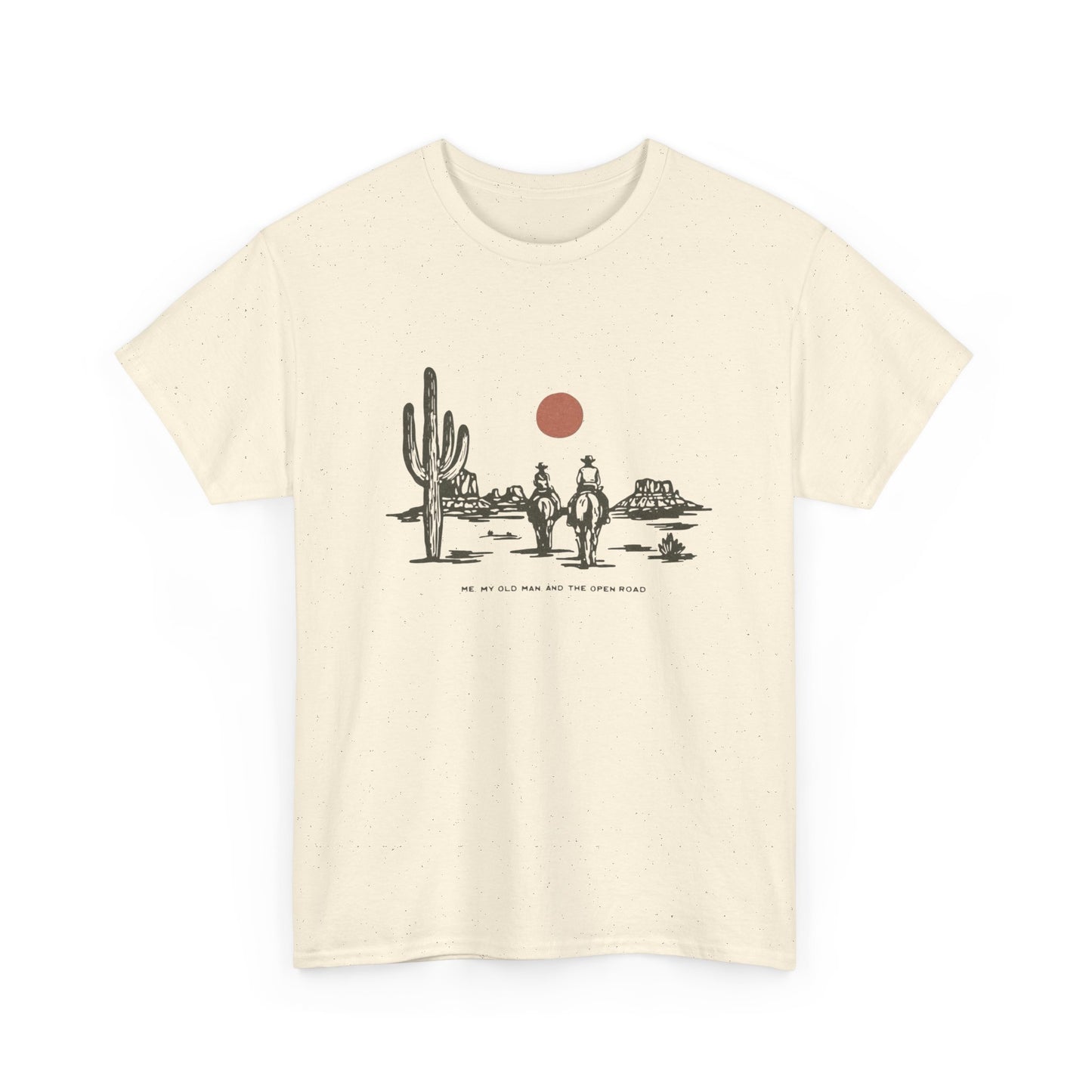 Father And Son Open Road Graphic T Shirt Unisex Heavy Cotton Tee Gift NEW