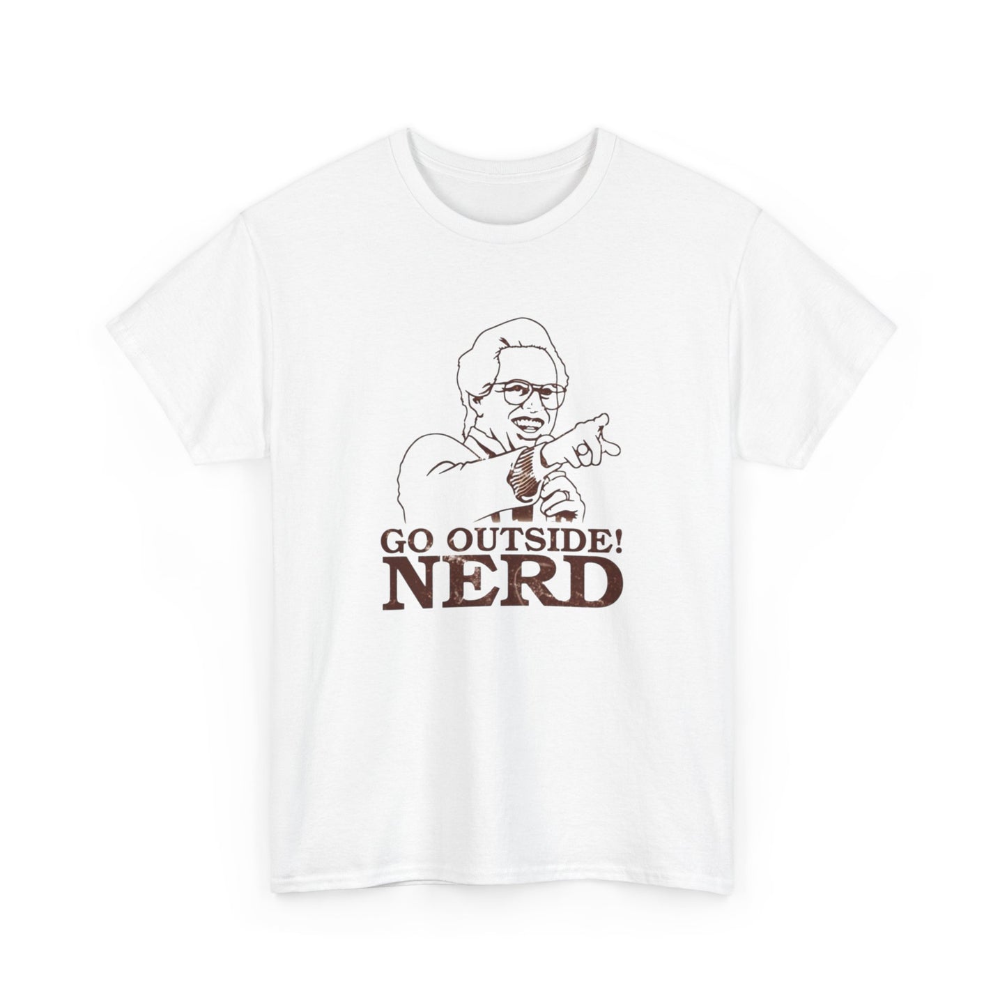 Go Outside Nerd Baby Billy Graphic T Shirt ADULT NEW Unisex Heavy Cotton Tee