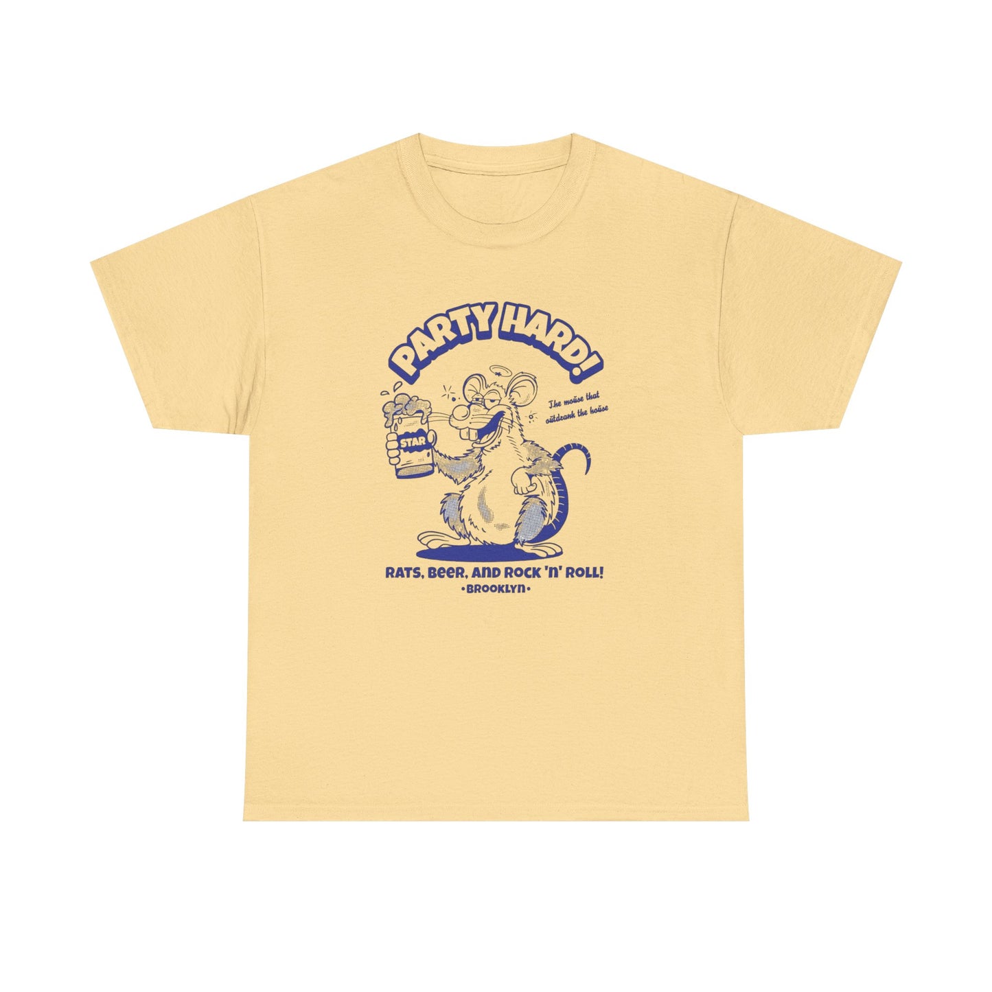 Party Hard Rats And Beers Graphic T-Shirt Comfy Cotton Tee Brand NEW