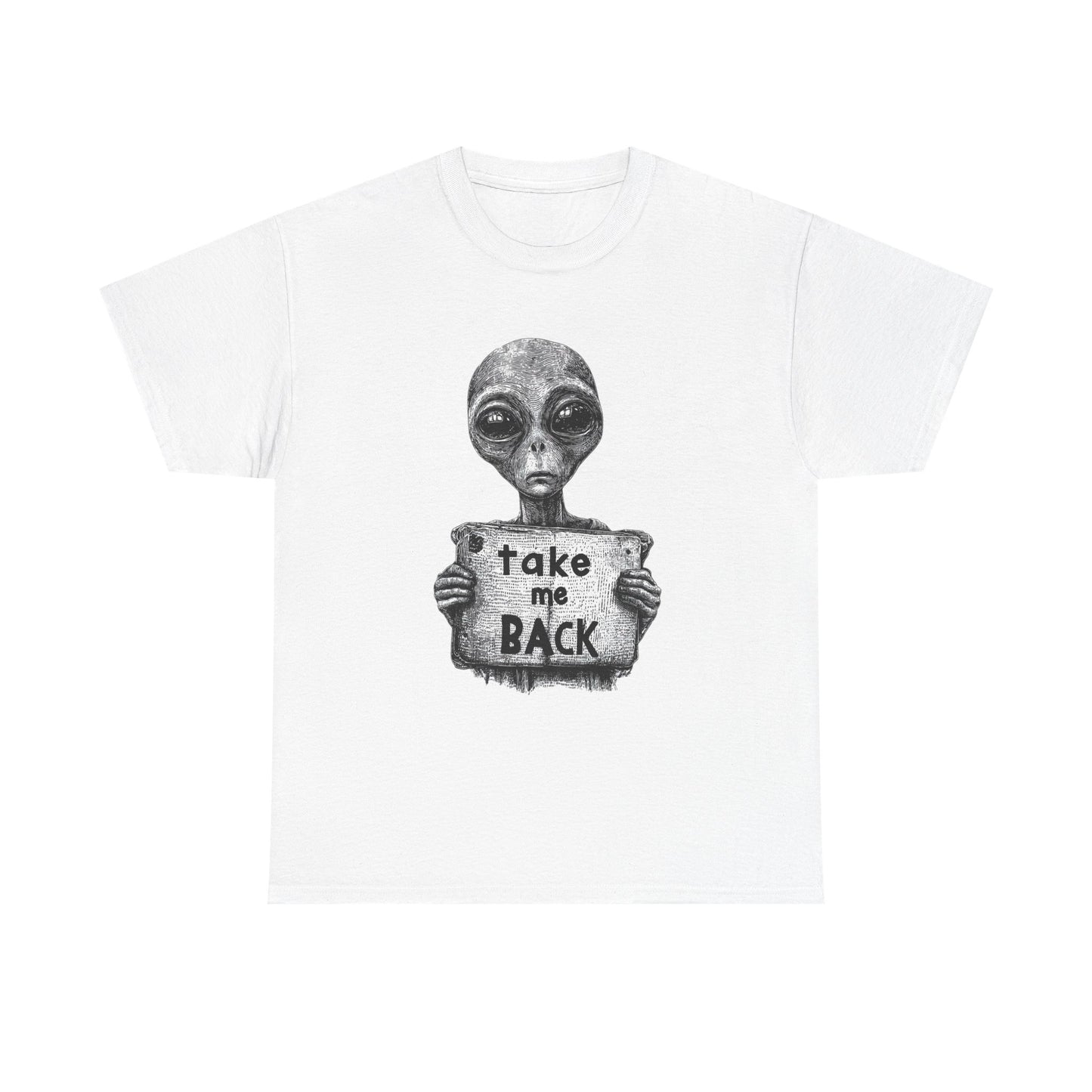 Aliens Take Me Back To Space T Shirt Graphic Unisex Heavy Cotton Tee NEW GIFT