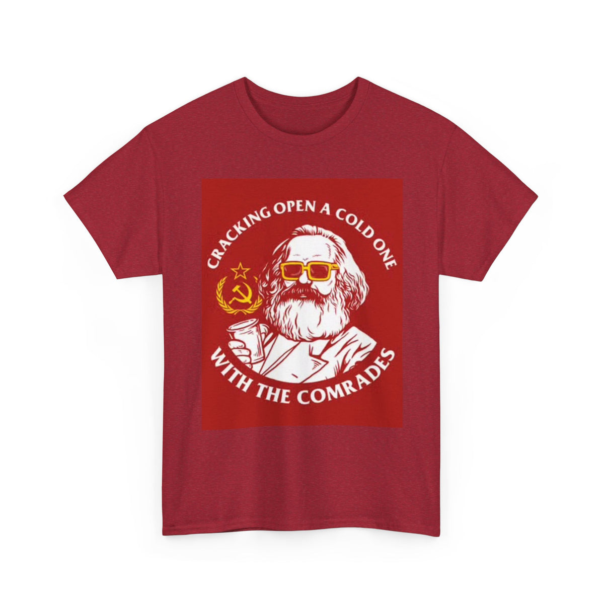 Cold One With The Comrads Graphic T Shirt Funny Beers Russia Unisex Heavy Cotton