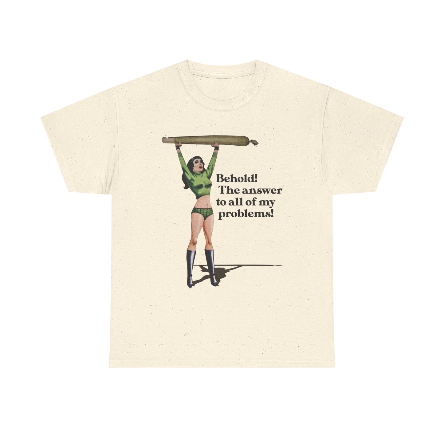 The Answer To All My Problems Weed Graphic T-Shirt Womens Comfy Cotton Tee NEW
