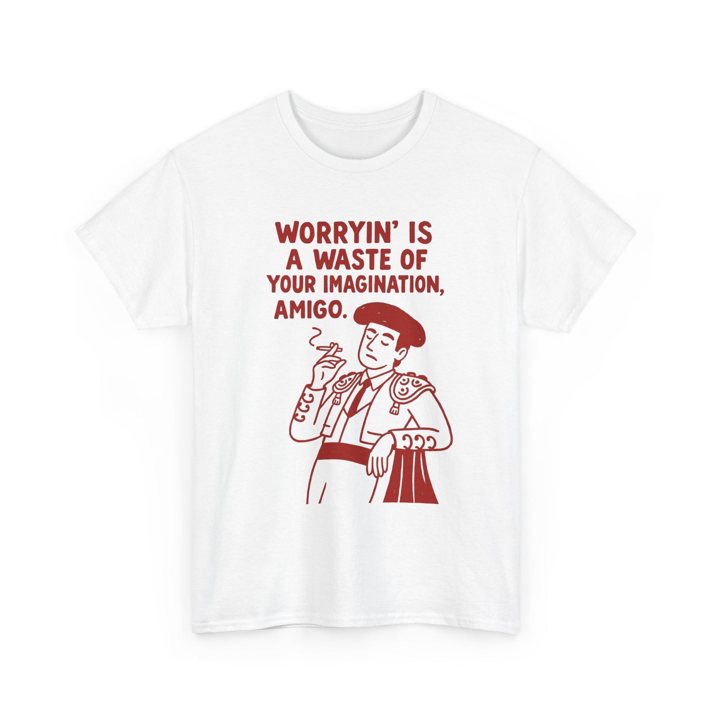 Worrying Is A Waste Of Your Imagination Graphic T Shirt NEW ADULT TEE VINTAGE