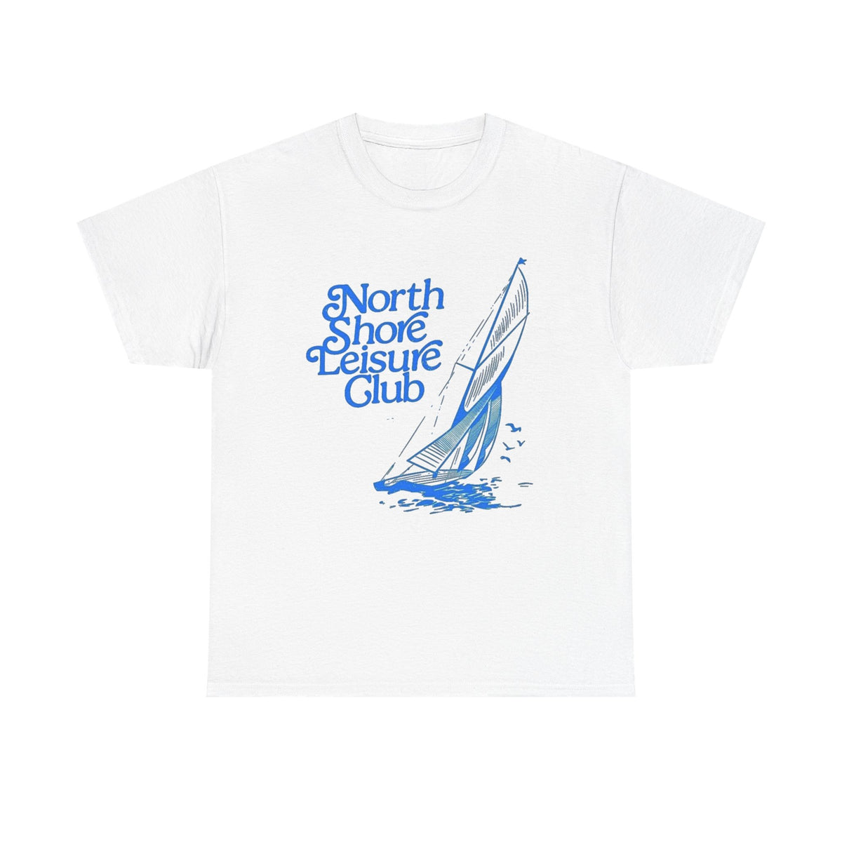North Shore Leisure Club Sailing Graphic T Shirt Men's Heavy Cotton Tee
