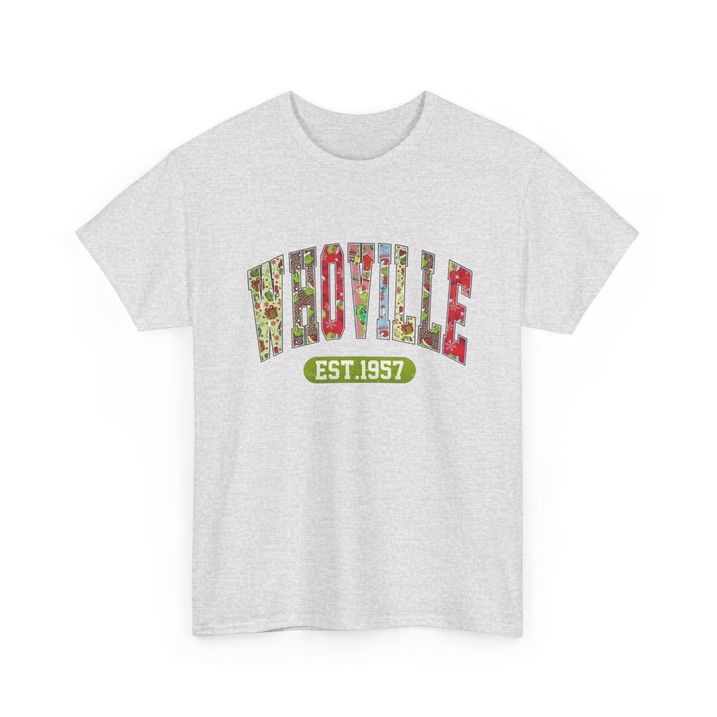 Whoville The Grinch Christmas Graphic T Shirt Unisex NEW Heavy Cotton Tee