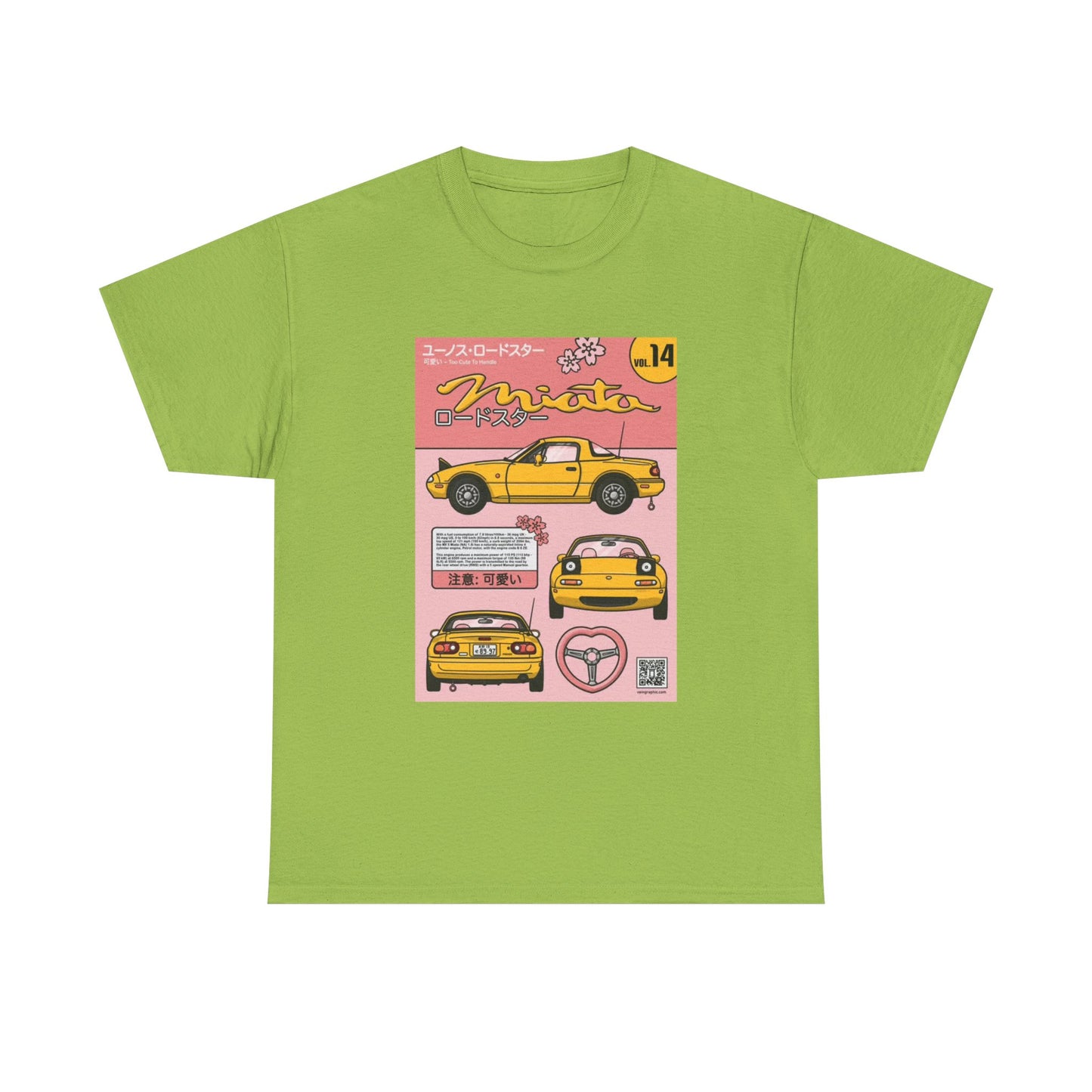Mazda Miata Tshirt JDM Graphic Anime Cute Unisex Heavy Cotton Tee