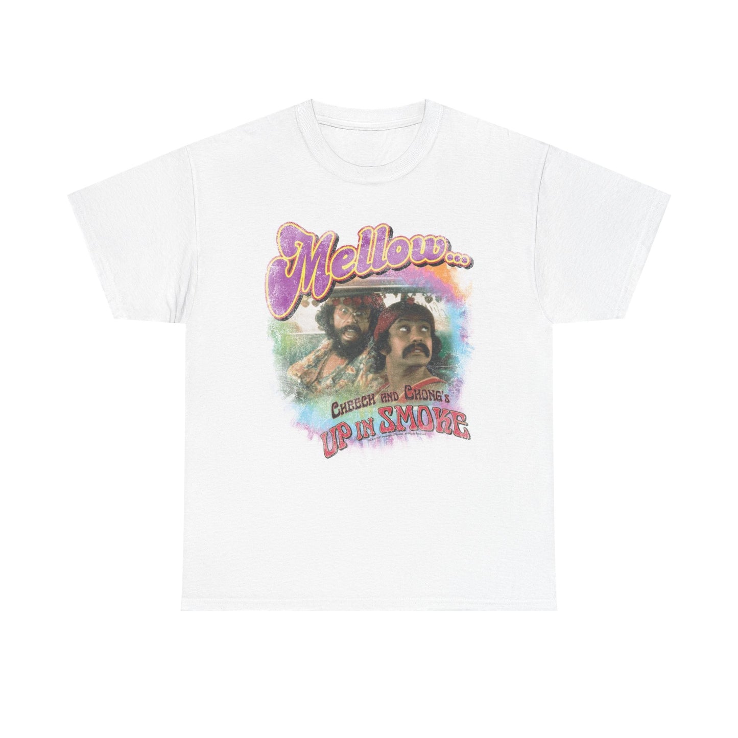 Mellow Cheech And Chong Graphic T Shirt Vintage Unisex Heavy Cotton Tee