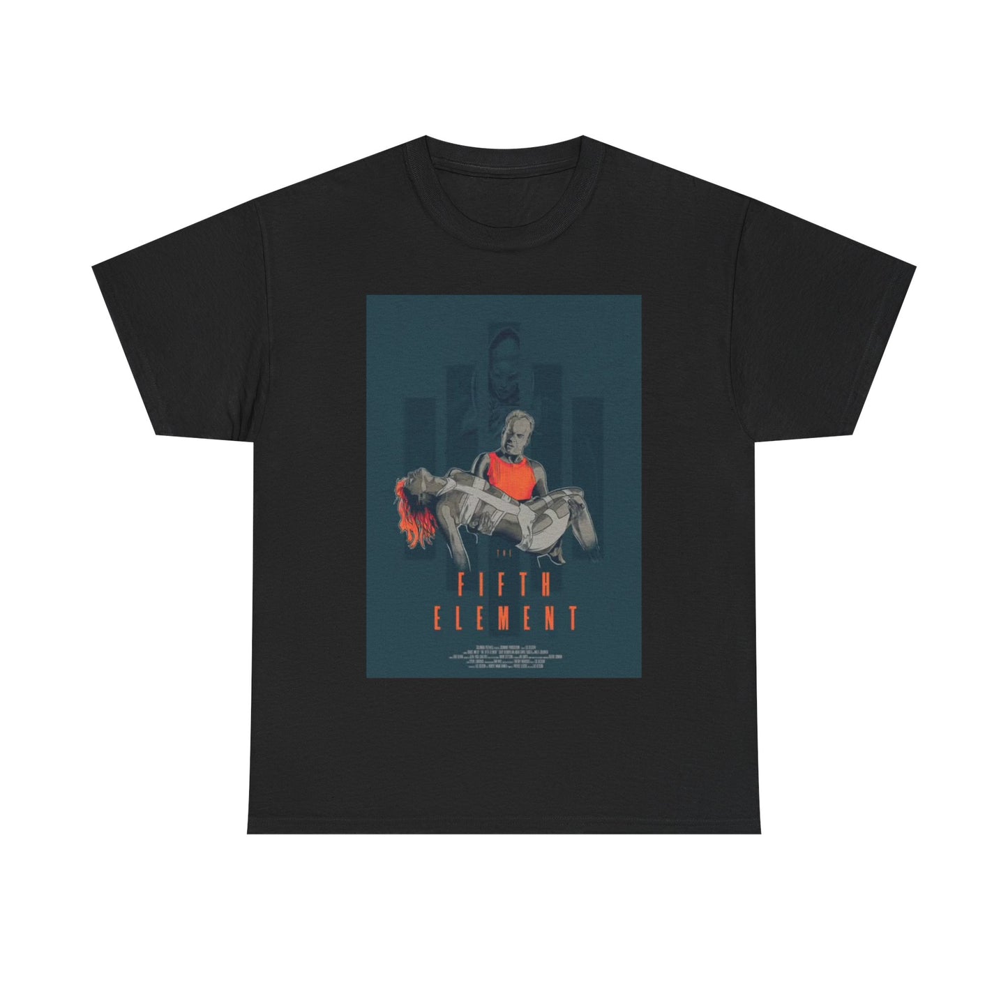 The Fifth Element Tshirt Vintage SCI FI Poster Retro Unisex Heavy Cotton Tee