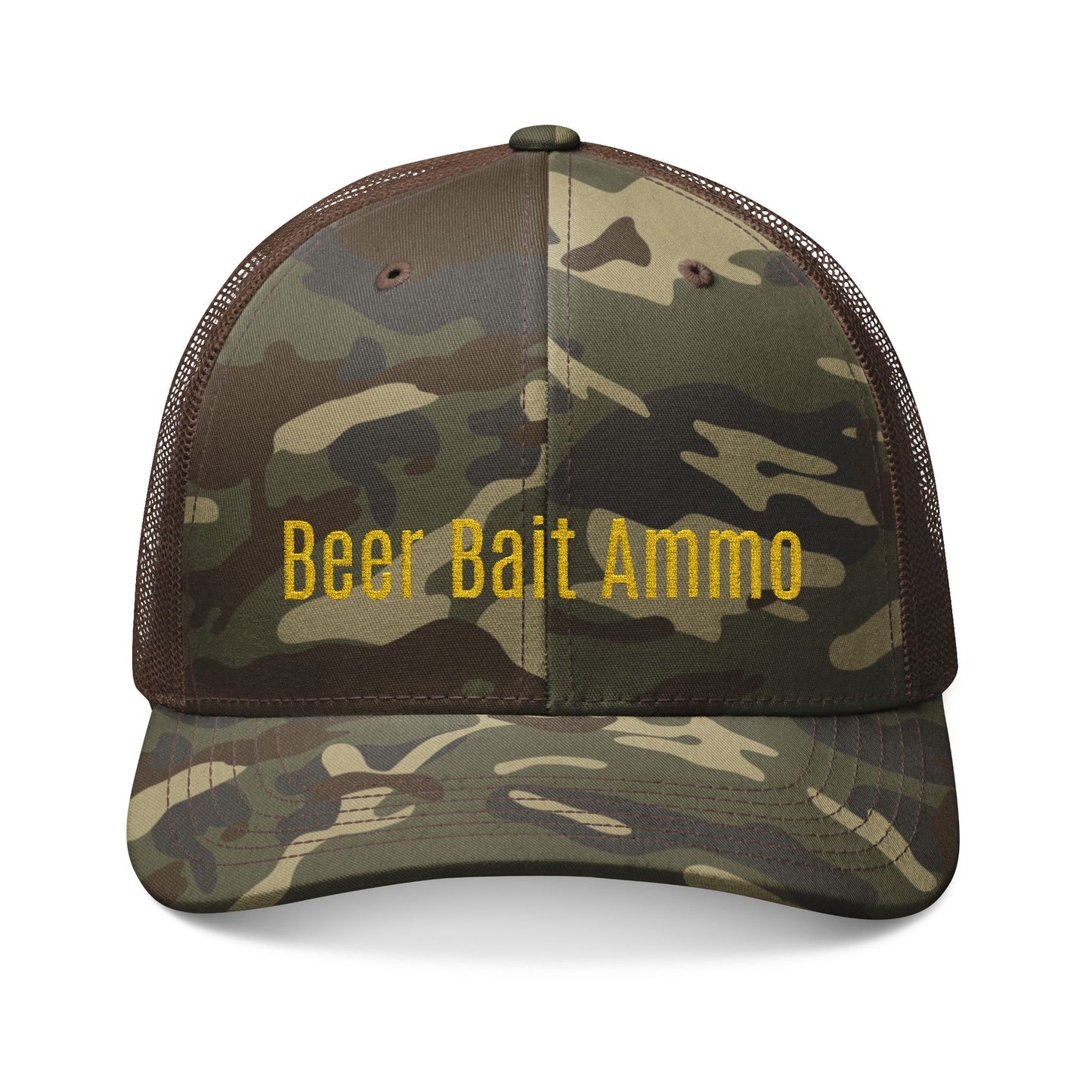 Beer Bait Ammo Hat Camouflage Trucker Hat (Embroidery)