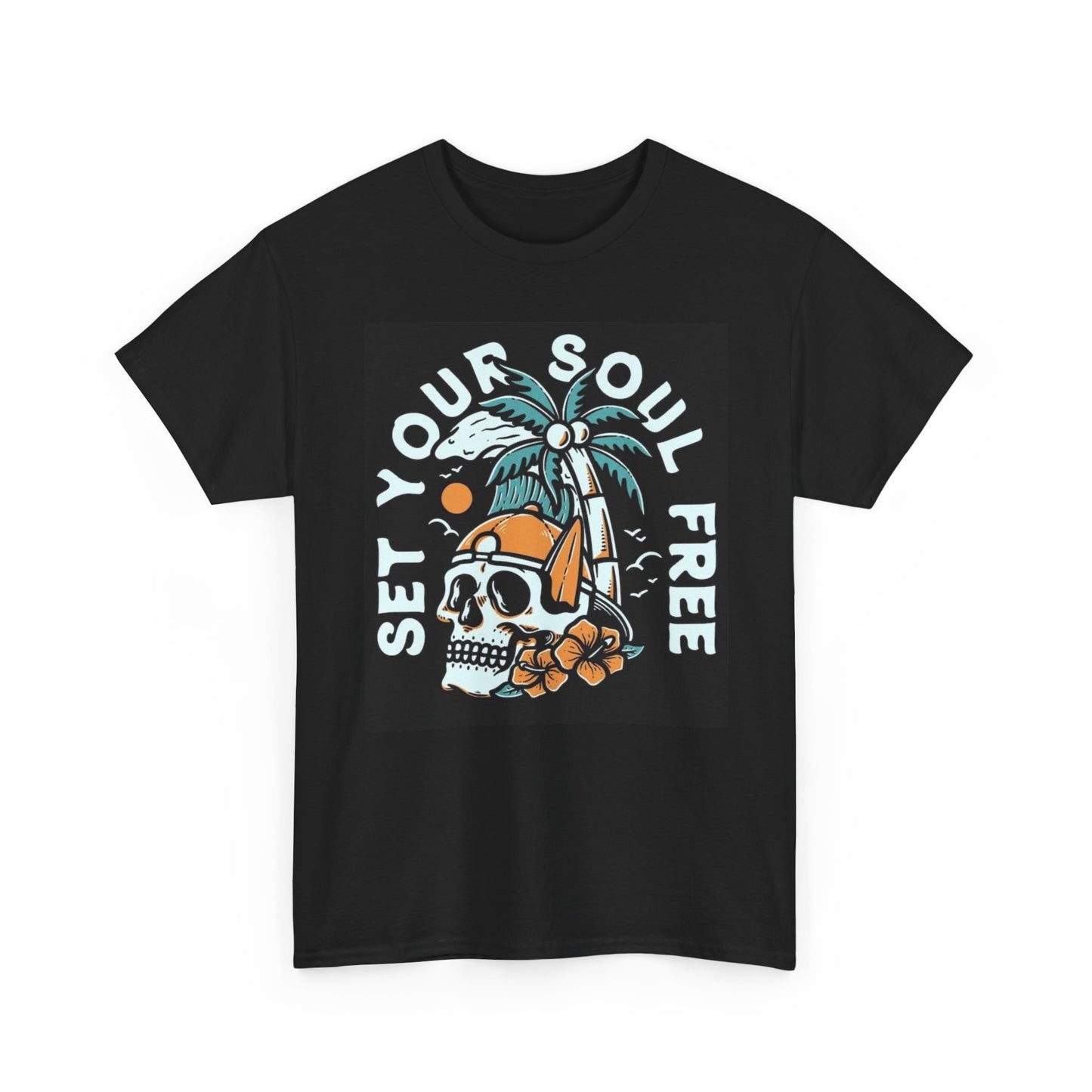 Set Your Soul Free Graphic T Shirt Vintage Unisex Heavy Cotton Tee