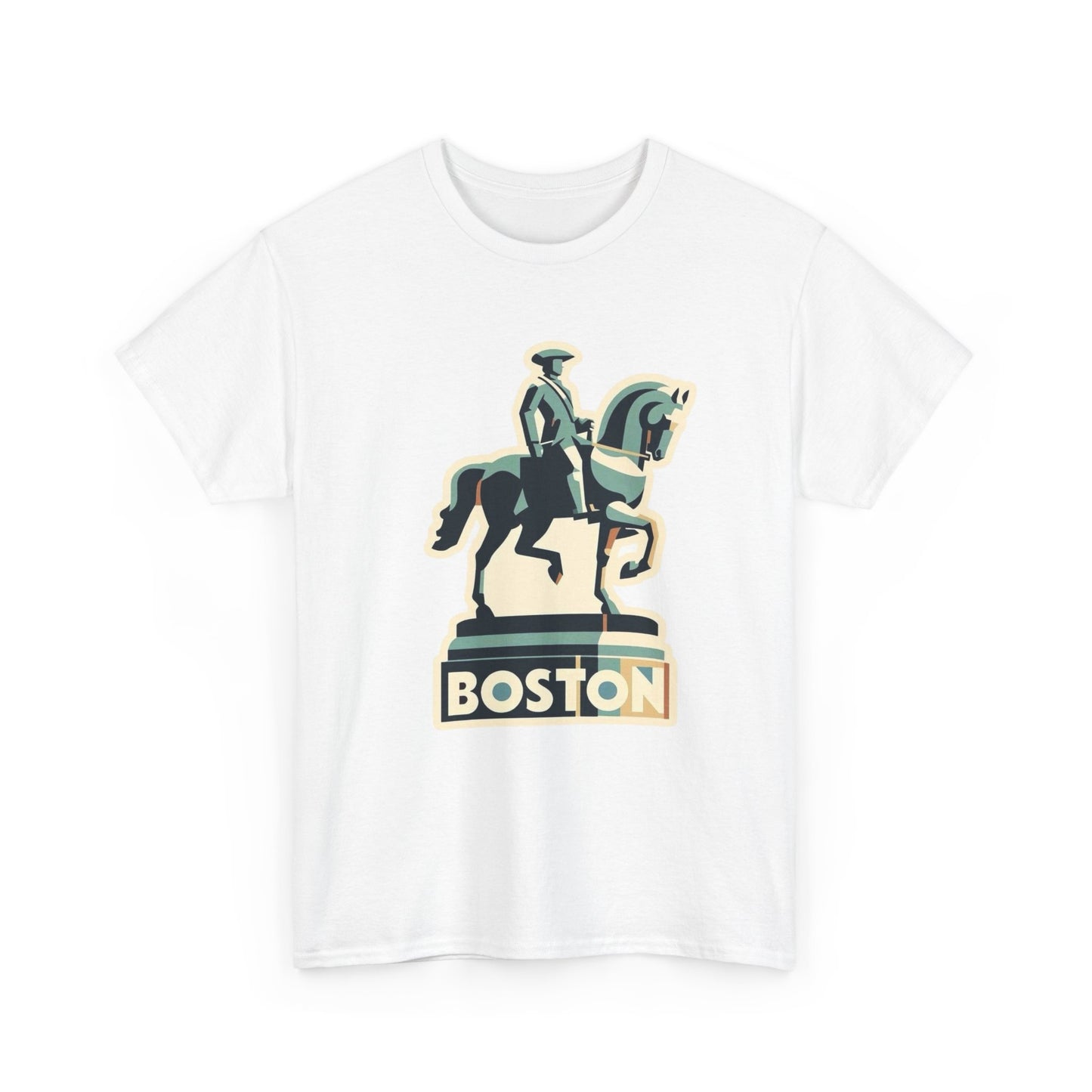 Boston Paul Revere Statue Graphic T Shirt Unisex NEW Heavy Cotton Tee