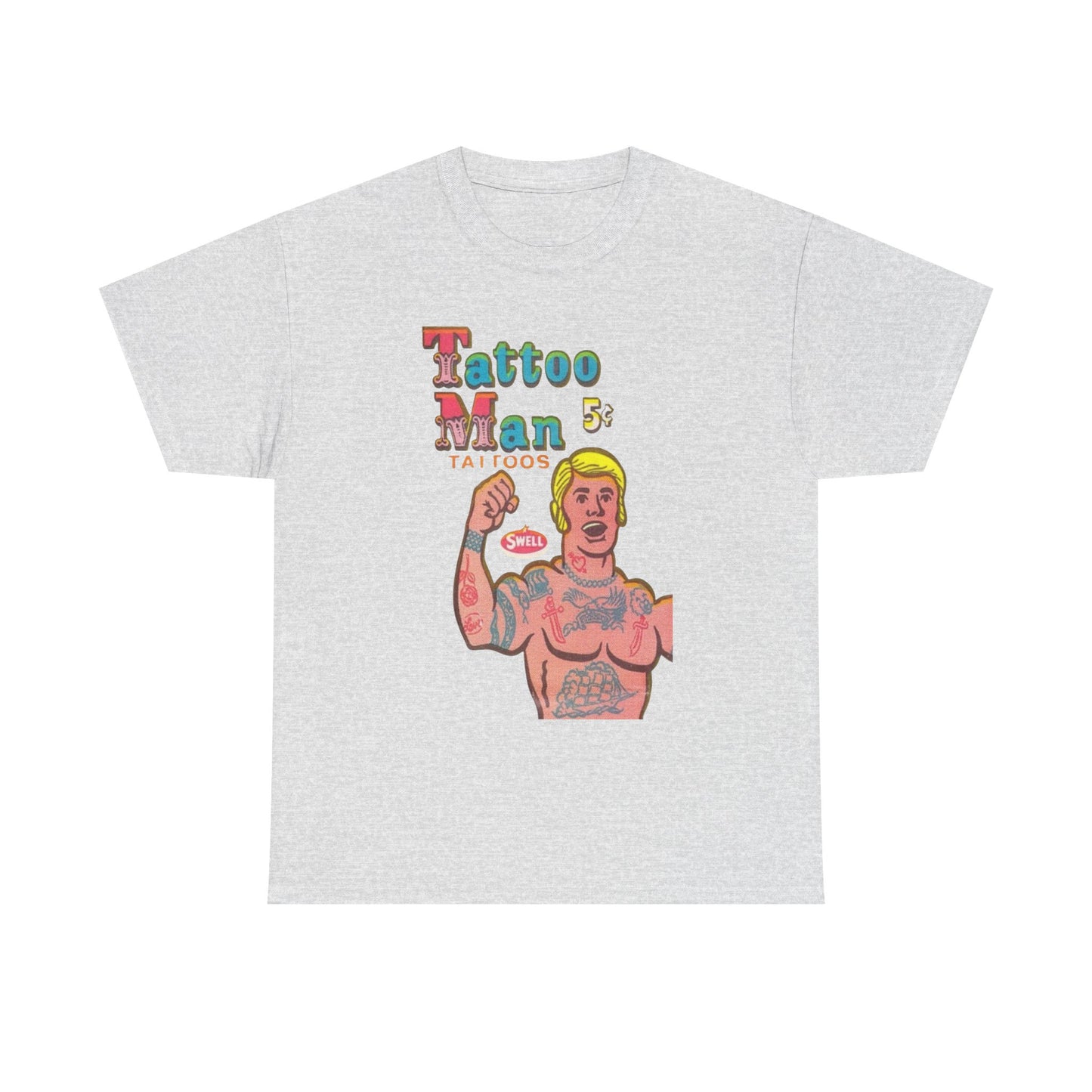 Tattoo Man Vintage T Shirt Graphic Unisex Heavy Cotton Tee NEW GIFT