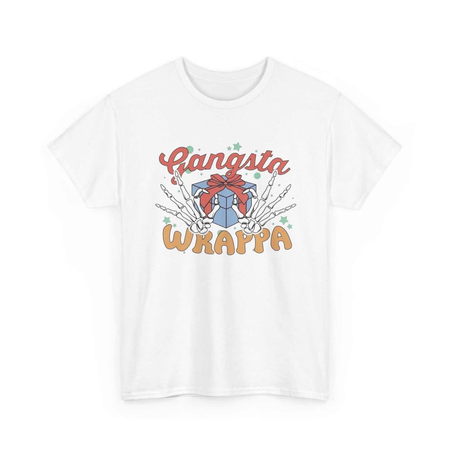 Gangsta Wrappa Funny Christmas Graphic T Shirt Unisex NEW Heavy Cotton Tee