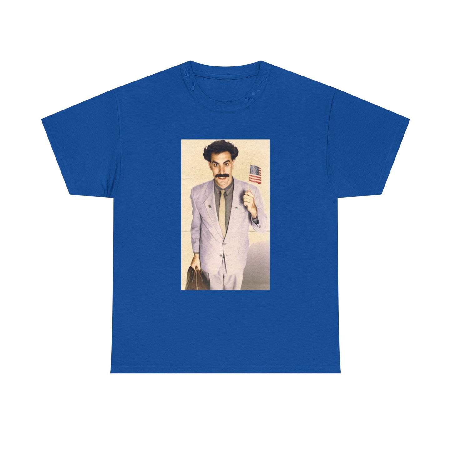 Borat Comes to America Tshirt Funny Comedy Movie Unisex Heavy Cotton Tee