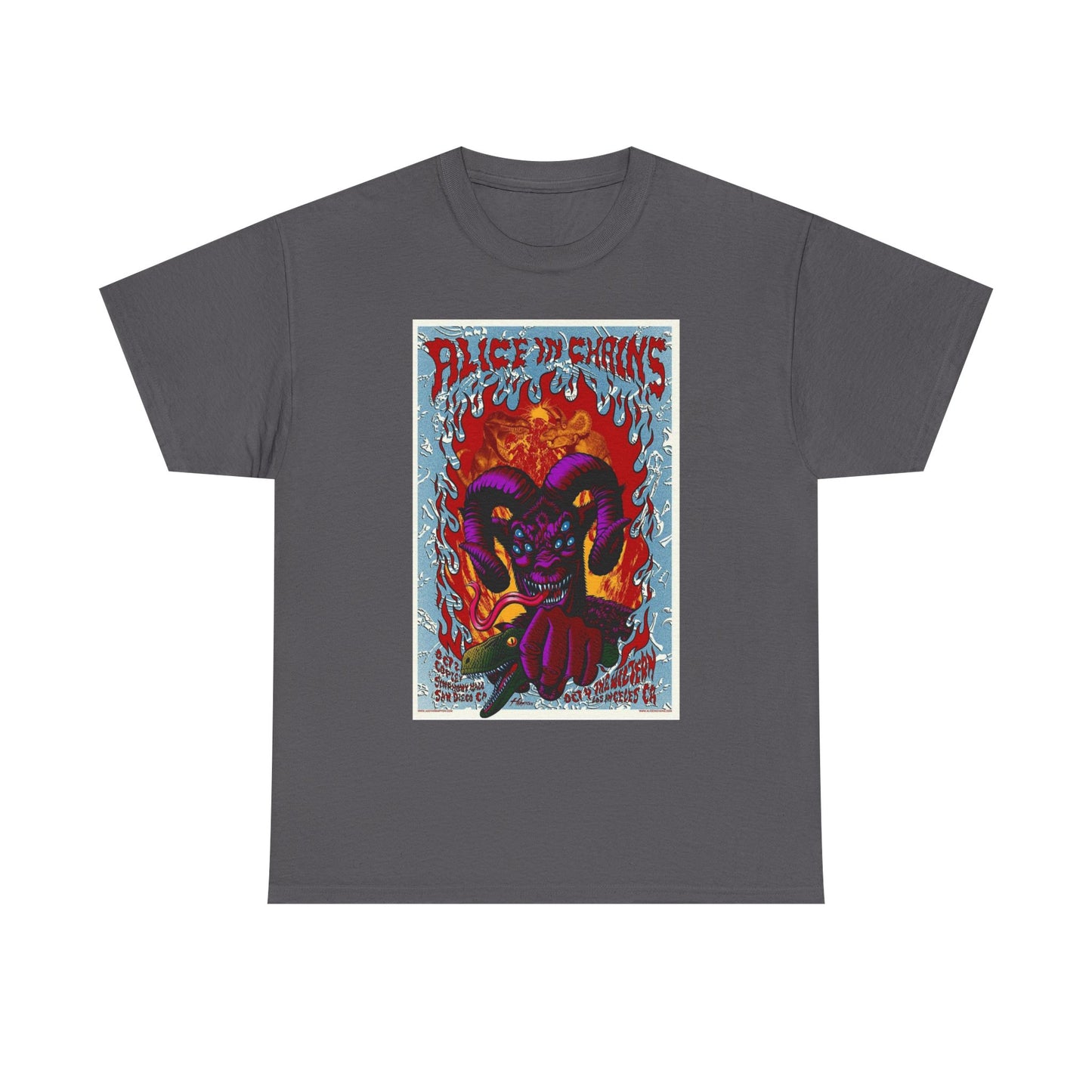 Alice In Chains Rock Band T Shirt Merch Poster Unisex Heavy Cotton Tee