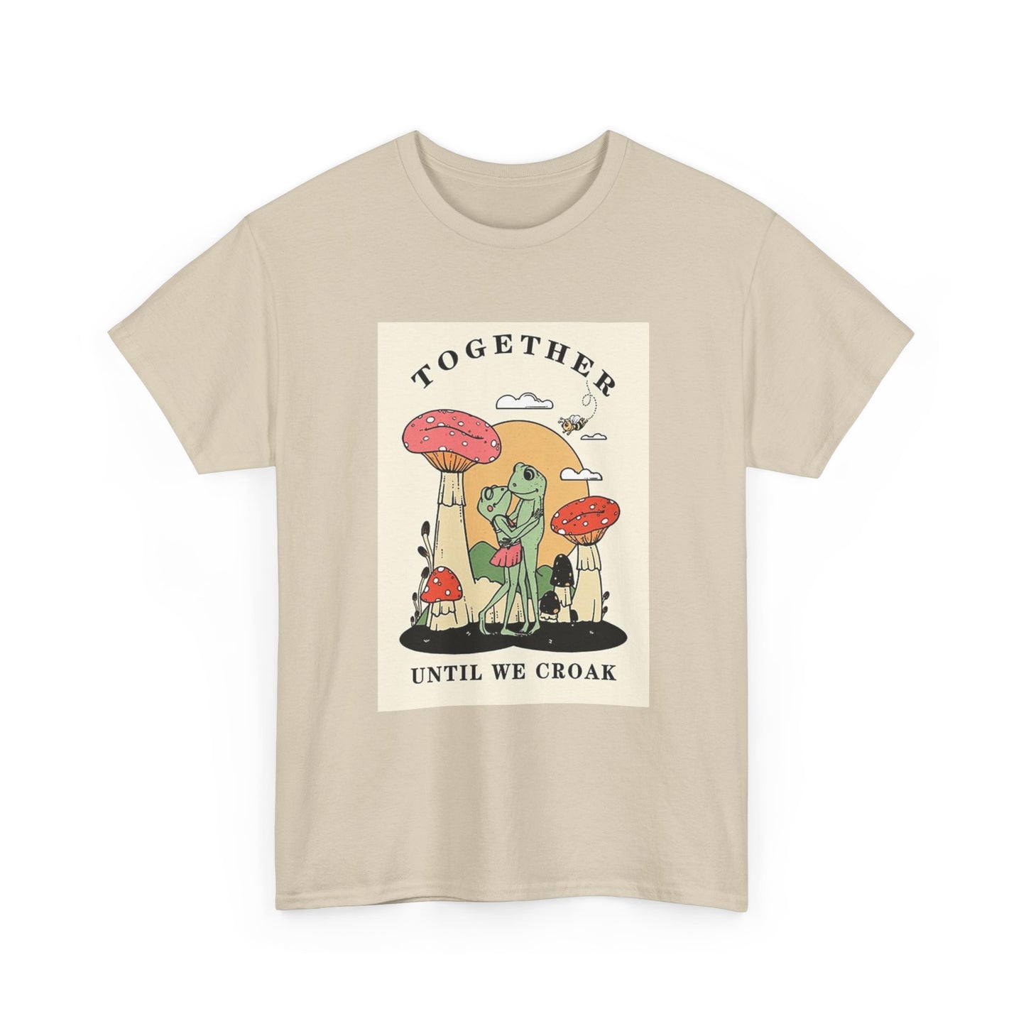 Trippy Mushroom Hunter Tshirt Mystical Graphic Vibe Unisex Heavy Cotton Toads