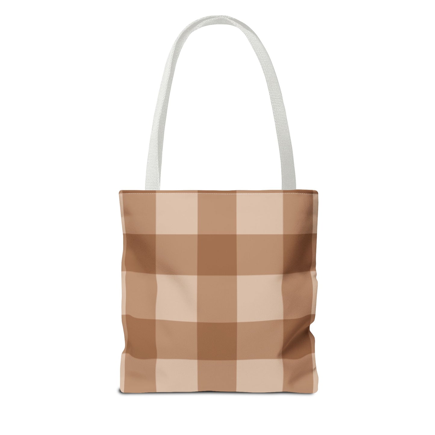 Brown Checkered All Over Print BRAND NEW Purse - Pocketbook - Travel Tote Bag
