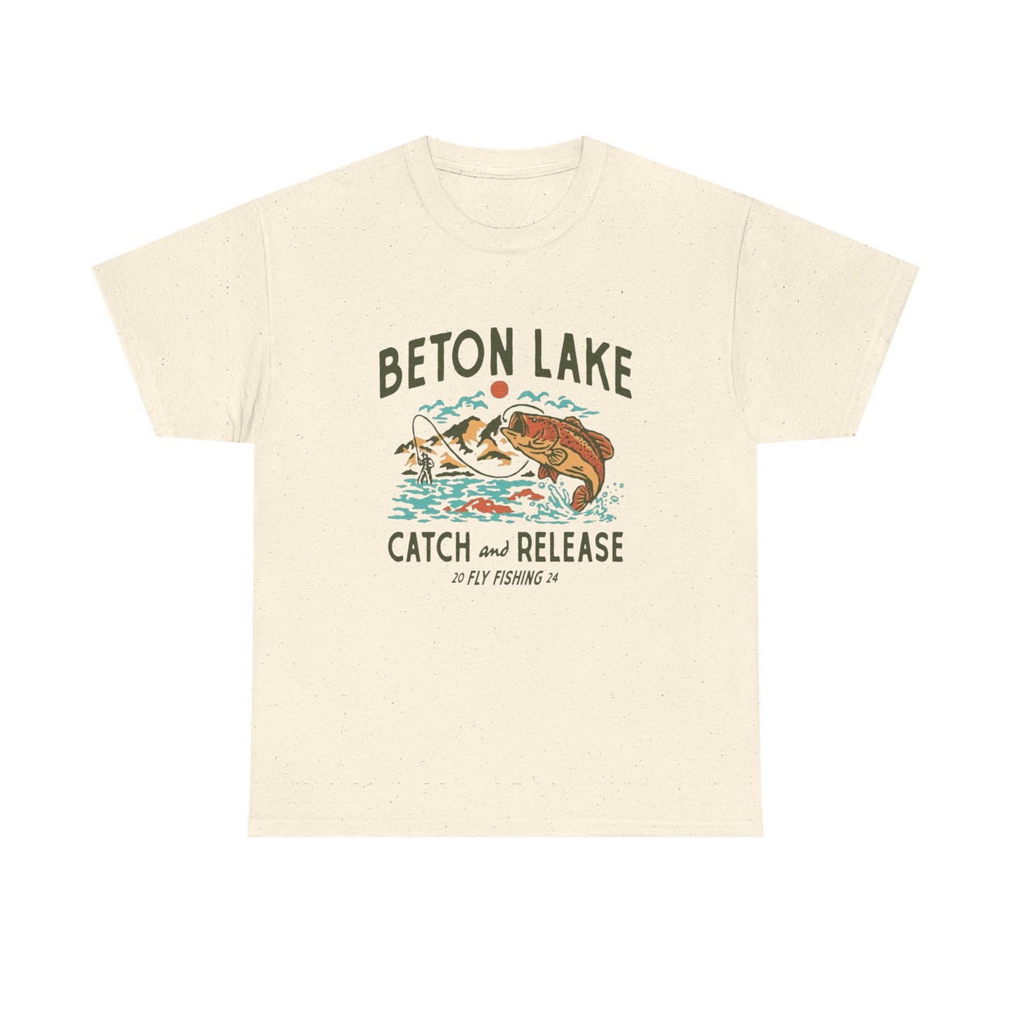 Beton Lake Fishing Graphic T Shirt Unisex Heavy Cotton Tee