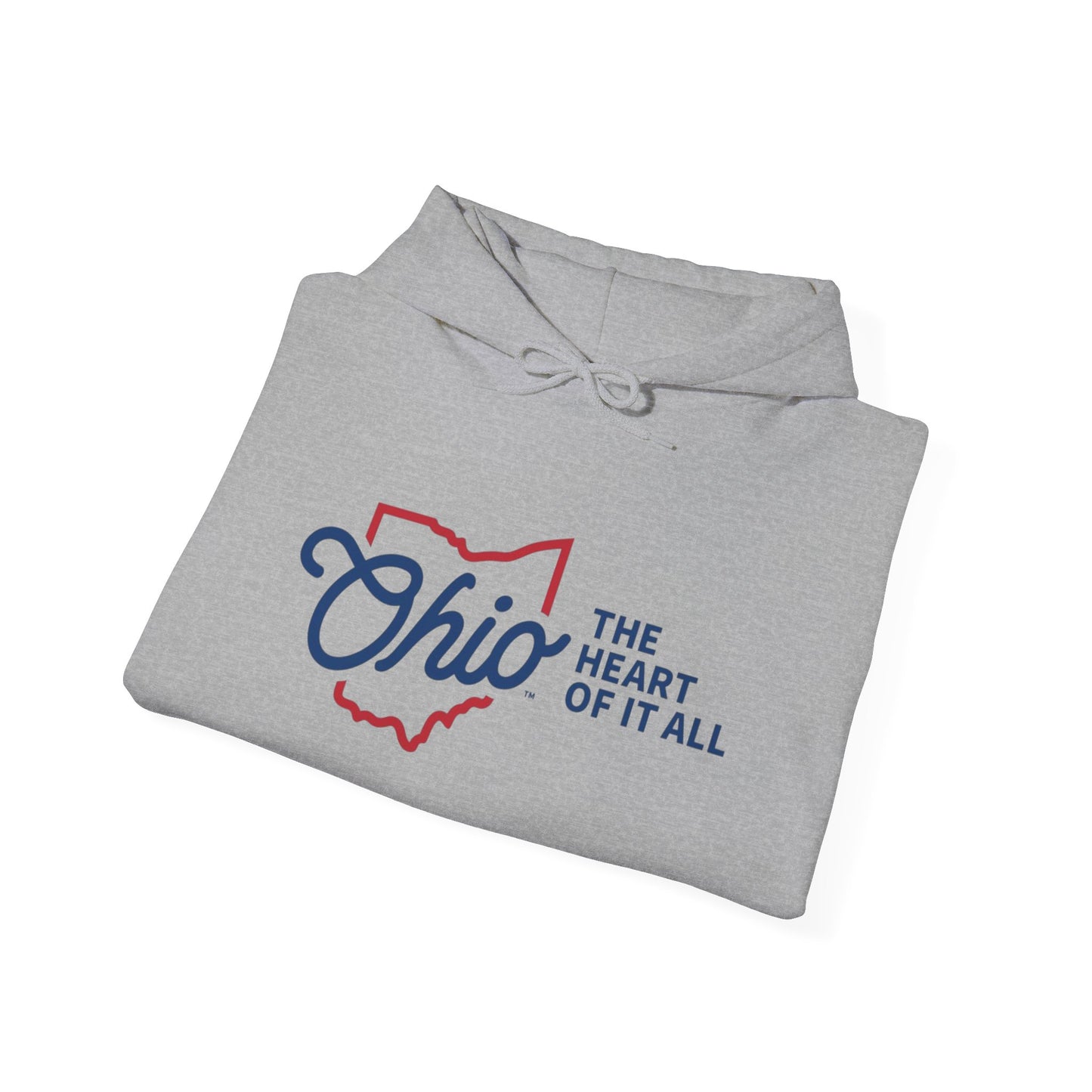 Ohio The Heart Of It All Graphic Hoodie Unisex Heavy Blend™ Hooded Sweatshirt