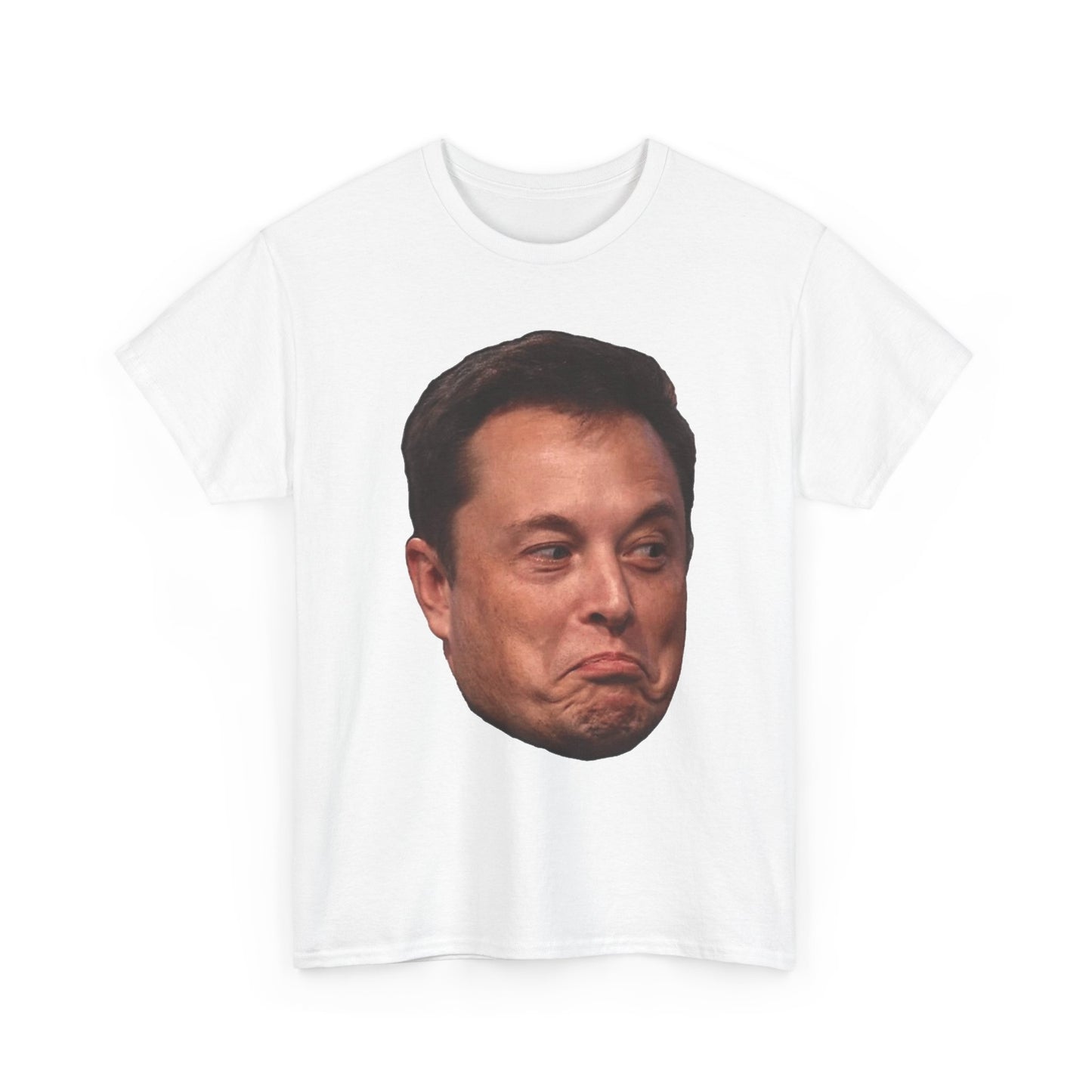 Elon Musk Graphic T Shirt Funny Big Head Poster Unisex Heavy Cotton Tee