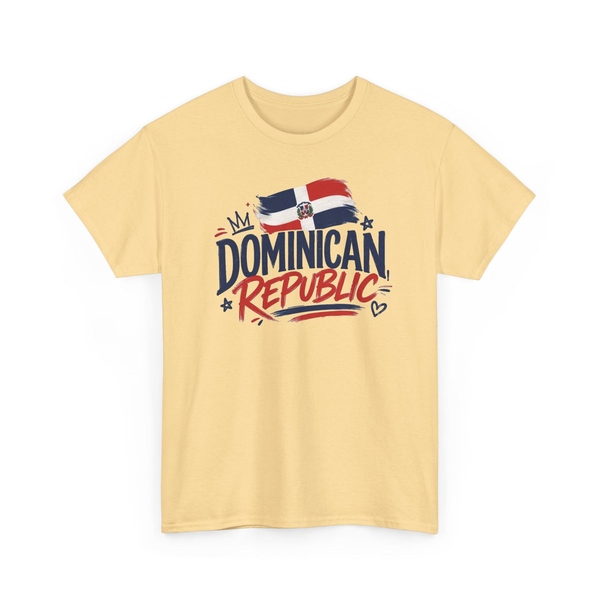 Dominican Republic Graphic T Shirt Men's Flag Retro Heavy Cotton Tee