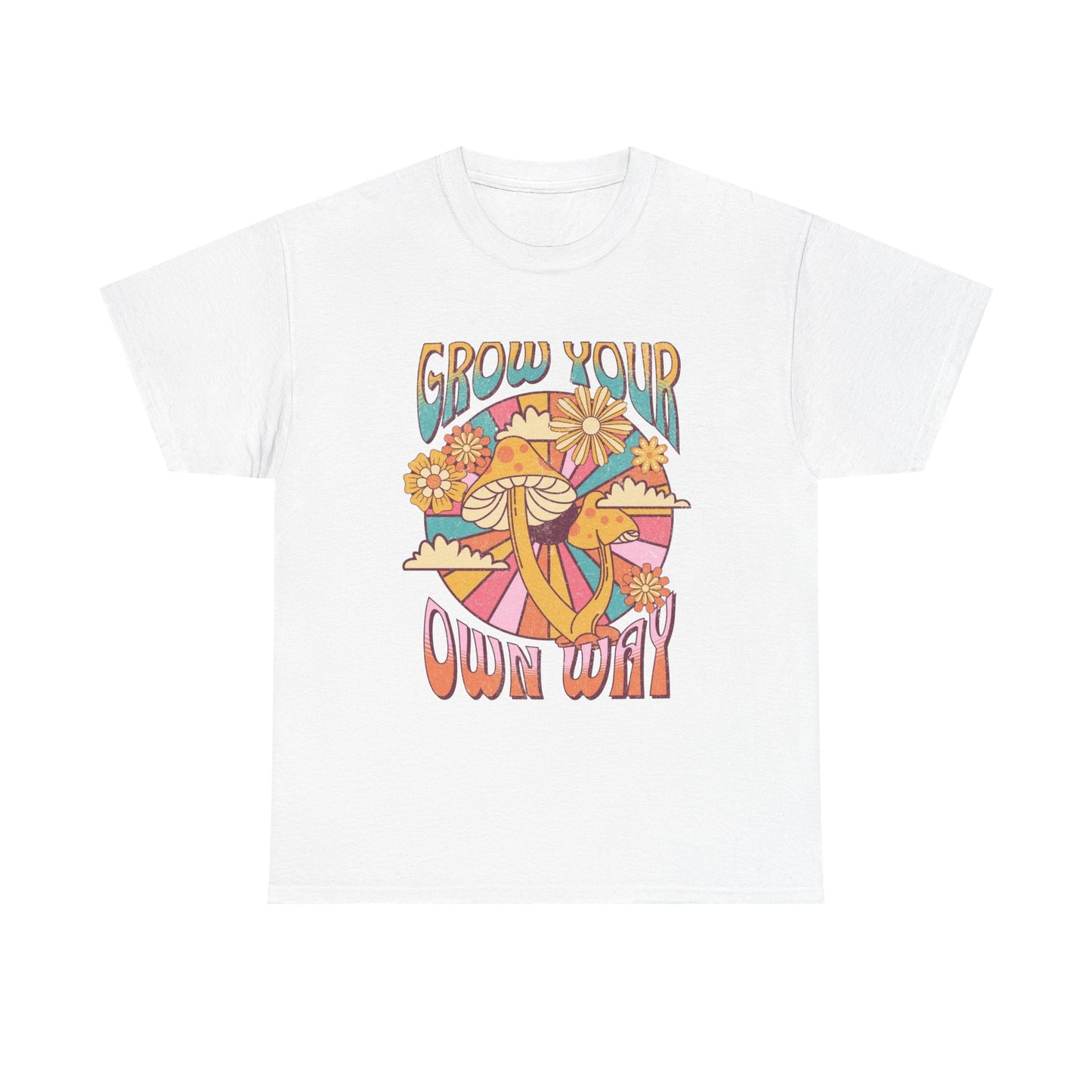 Grow Your Own Way Mushrooms Graphic T Shirt NEW ADULT TEE