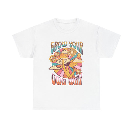 Grow Your Own Way Mushrooms Graphic T Shirt NEW ADULT TEE
