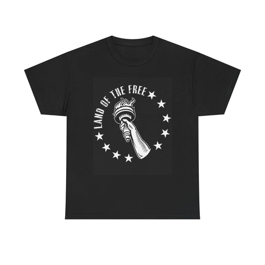 Land Of The Free Graphic T Shirt BRAND NEW Unisex Heavy Cotton Tee