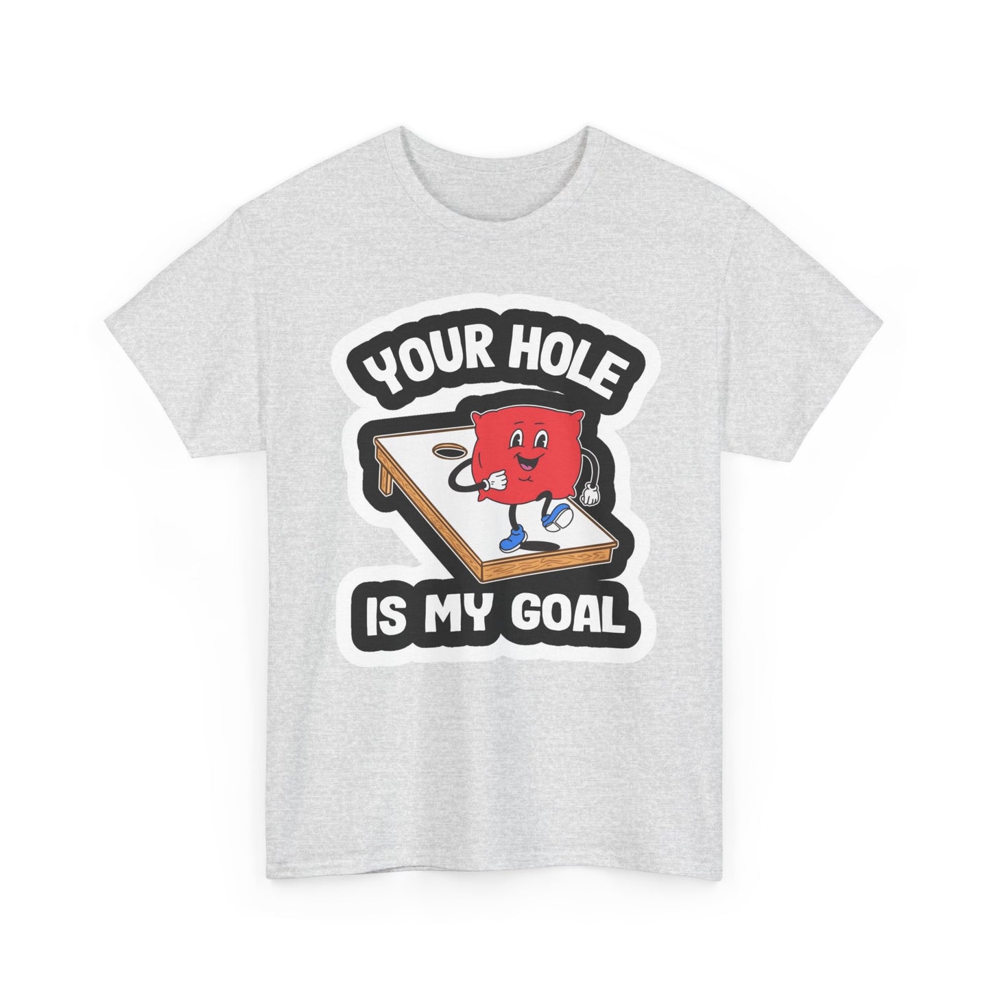 Cornhole Funny Graphic T Shirt Summer Beer Party Unisex Heavy Cotton Tee
