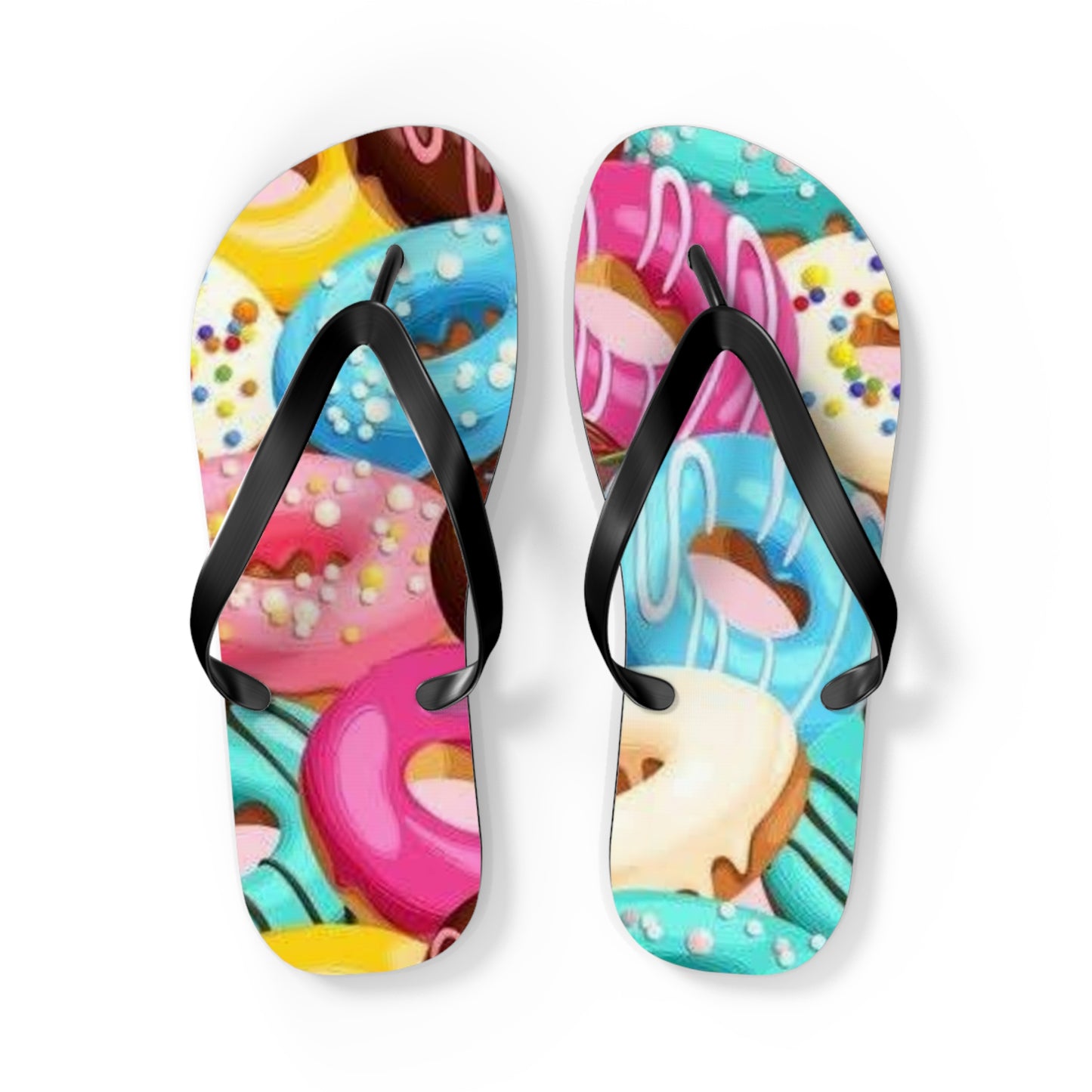 Donut Summer Sandals, Beach Shoes, Vacation Flip Flops, Pool Slides, Comfortable