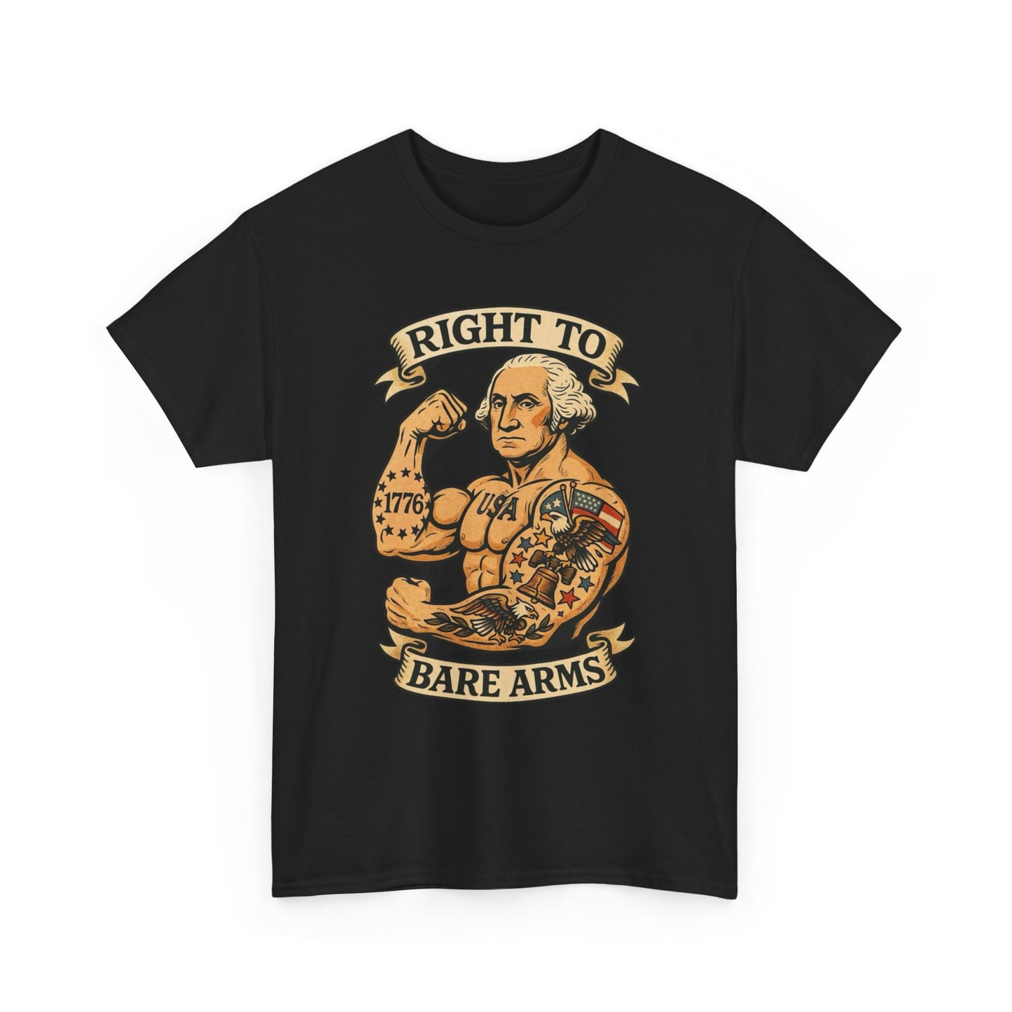 Right To Bare Arms 1776 Graphic T Shirt NEW ADULT TEE Cotton