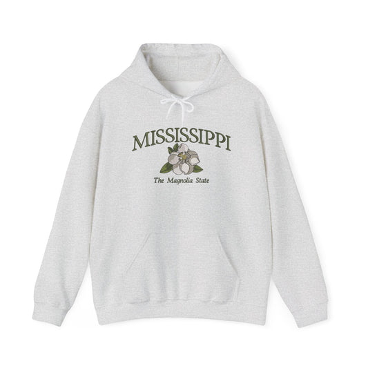 Mississippi The Magnolia State Graphic Hoodie Heavy Blend Sweatshirt NEW