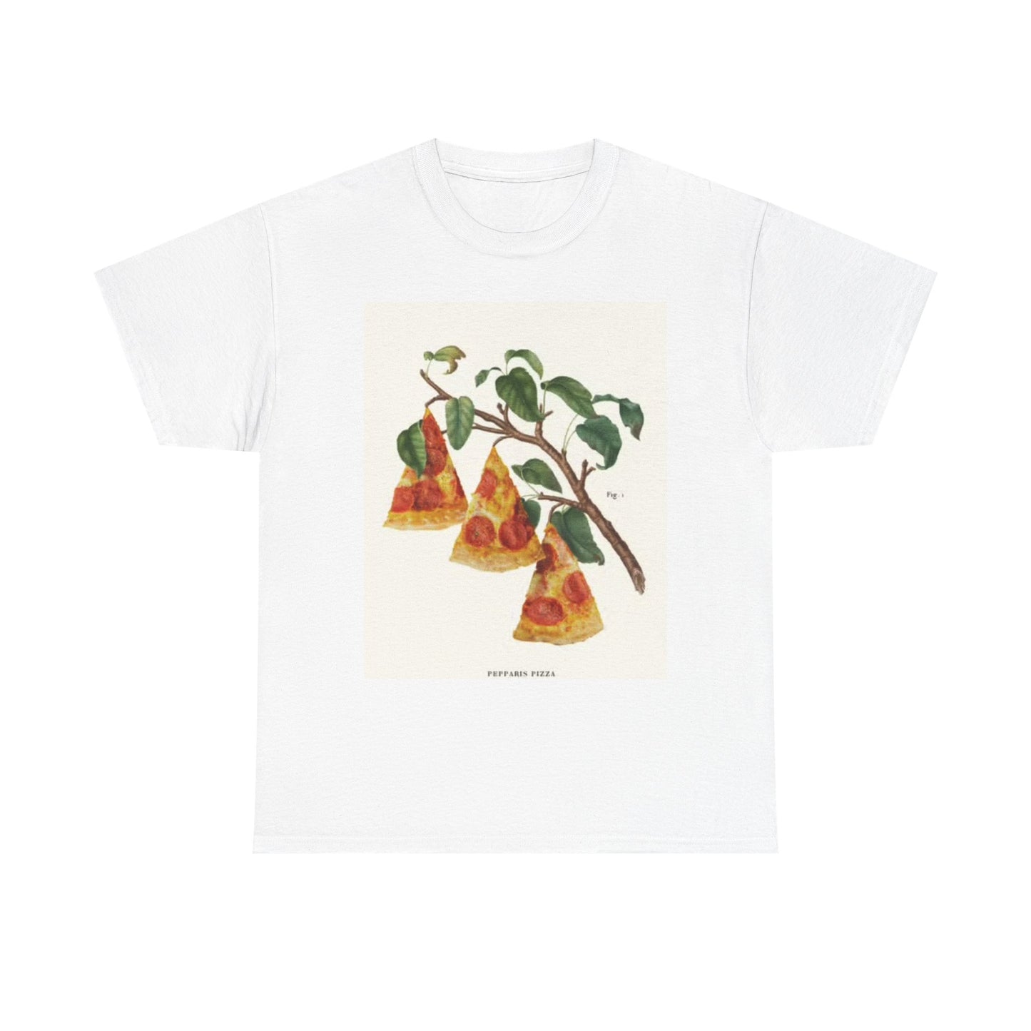 Pizza Fig Tree Italian T Shirt Funny Graphic Unisex Heavy Cotton Tee