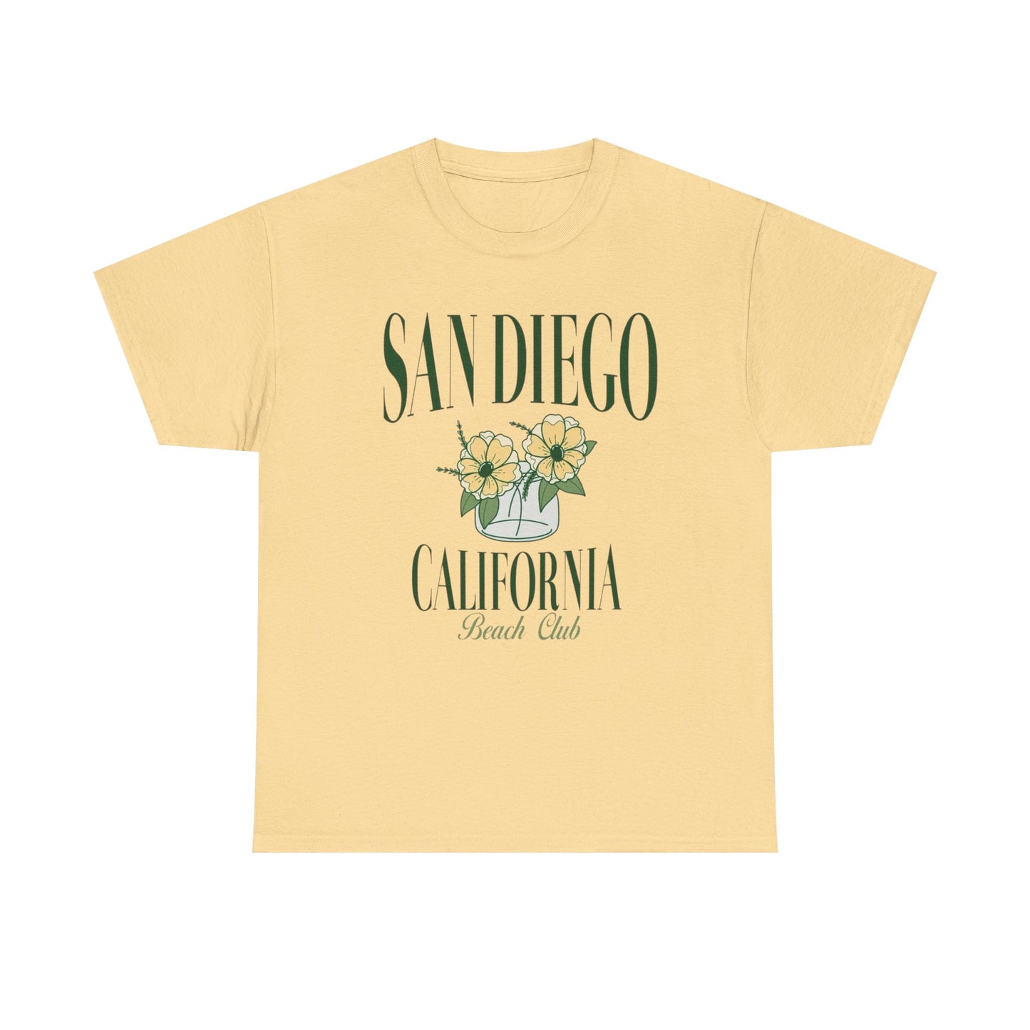 San Diego California Beach Club Graphic T Shirt Adult New Tee