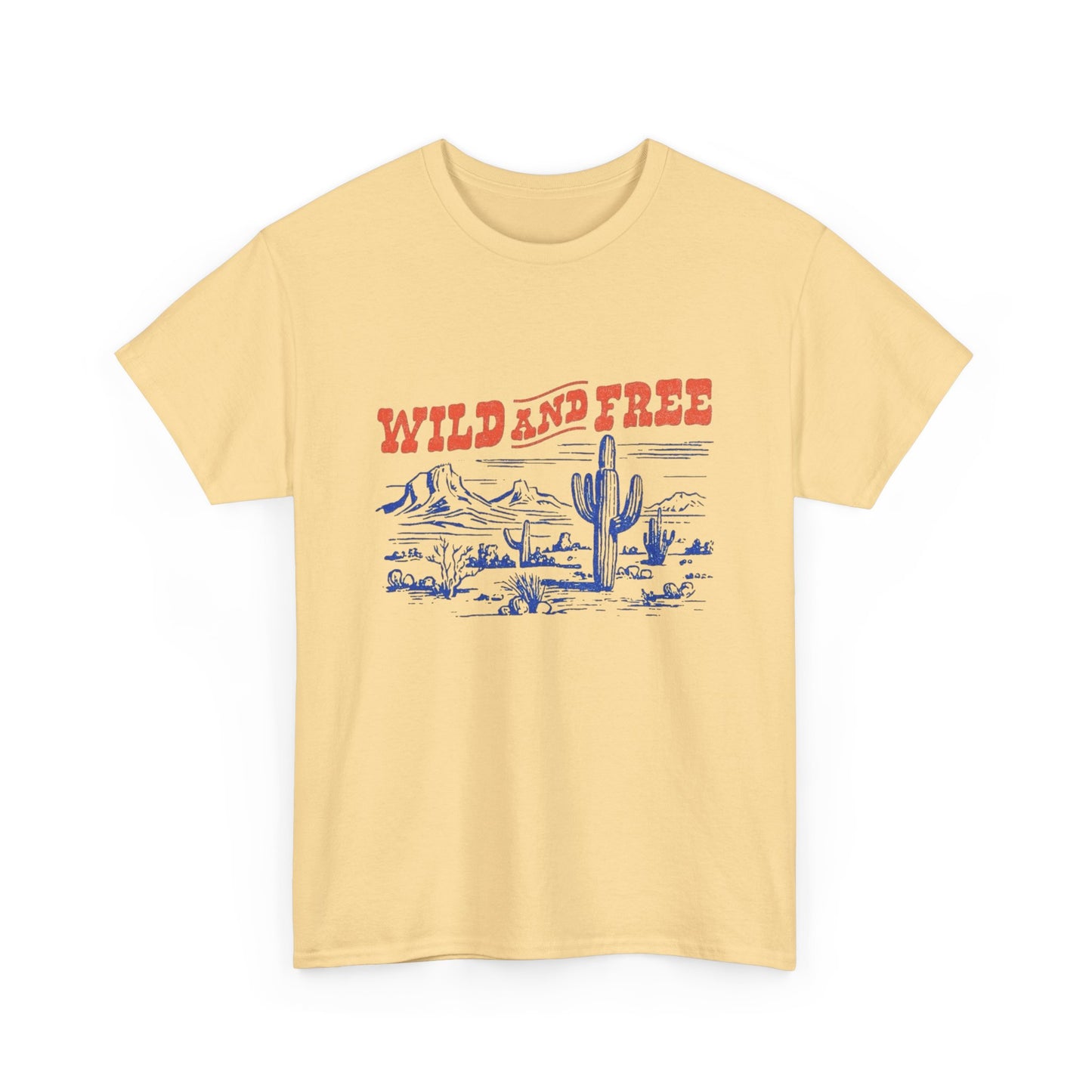 Wild And Free Western Graphic T Shirt Unisex Heavy Cotton Tee