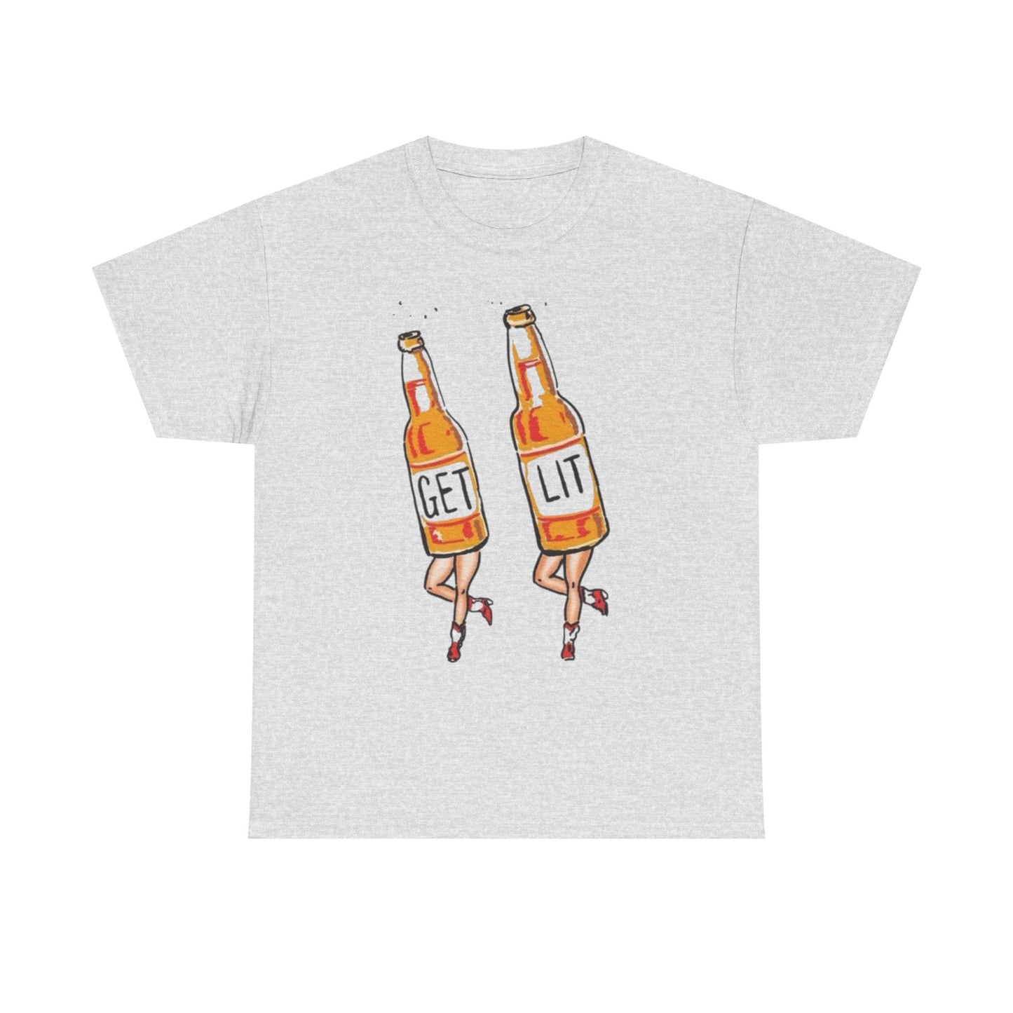 Get Lit Funny Beers Graphic T Shirt NEW ADULT Tee