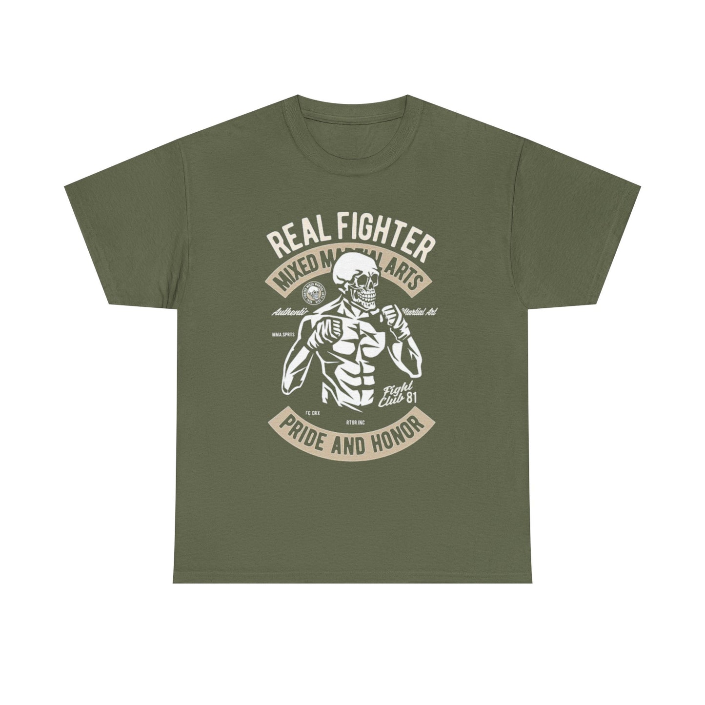 Real Fighter MMA Graphic T Shirt Boxing GYM Unisex Heavy Cotton Tee