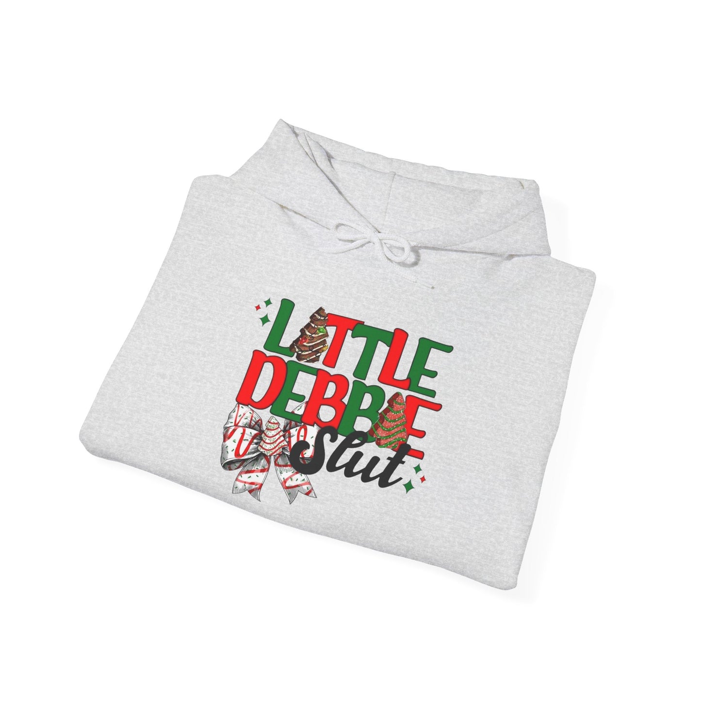Little Debbie Slut Funny Christmas Graphic Hoodie Heavy Blend™ Hooded Sweatshirt