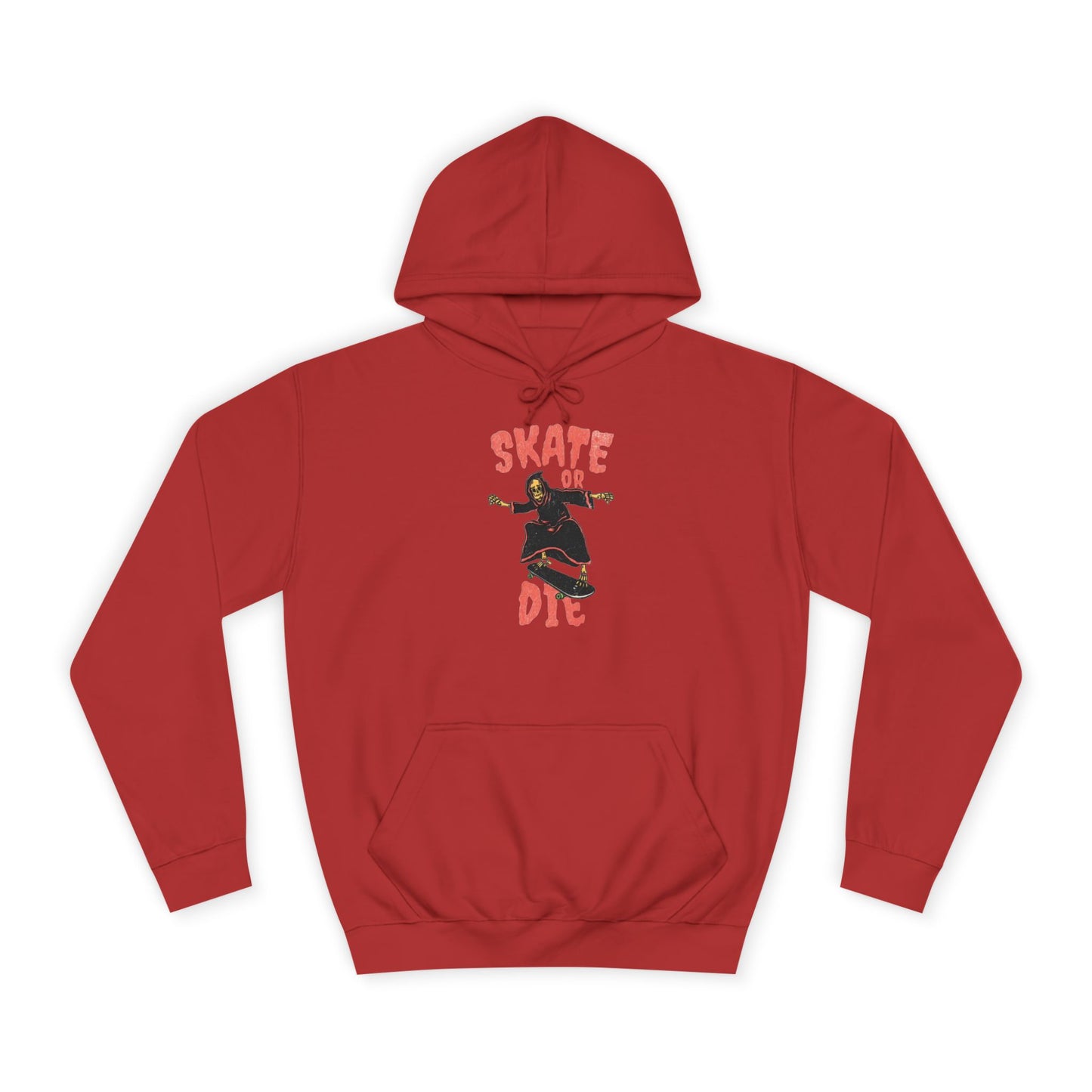 Skate Or Die Hoodie Graphic Skateboarding Grim Reaper Unisex College Hoodie