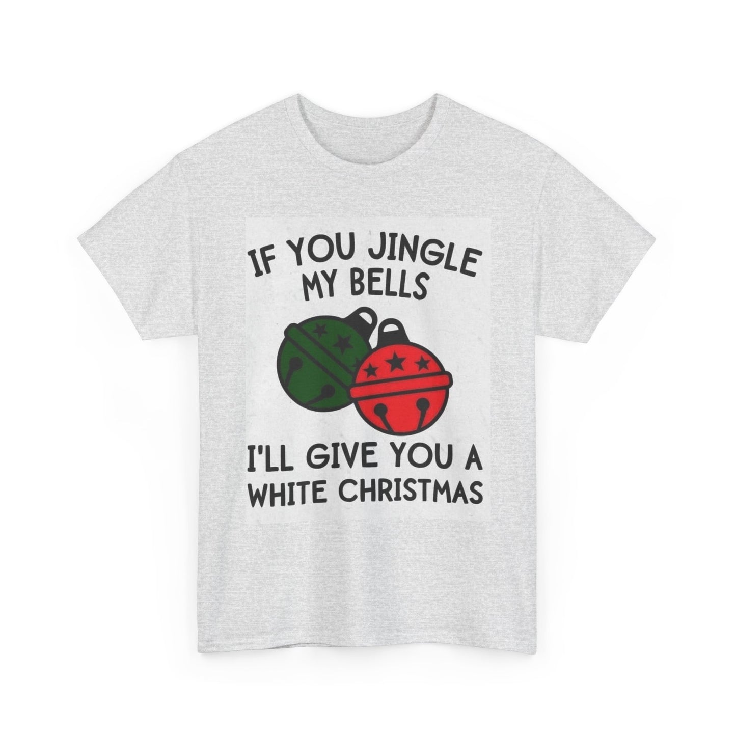 Jingle Bells Christmas Graphic T Shirt Funny Unisex Heavy Cotton Tee
