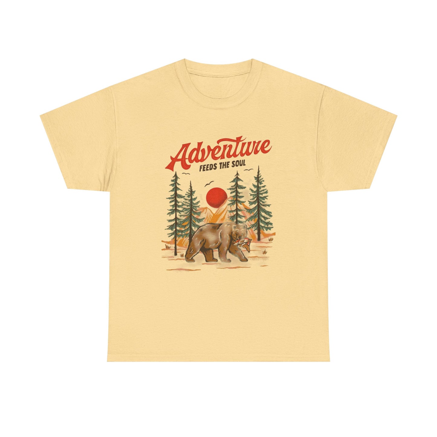 Adventure Feeds The Soul Graphic T Shirt Unisex Heavy Cotton Tee