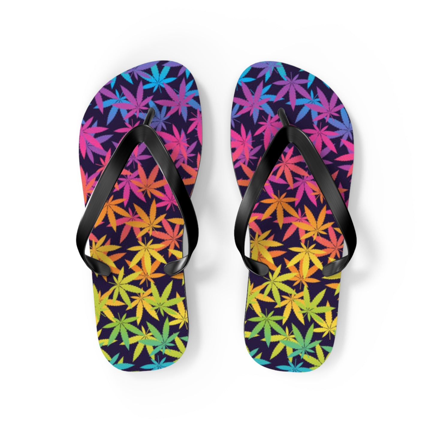 WAVES And SUN Co Sandals Marijuana - Flip Flops -Slides Summer Beach BRAND NEW