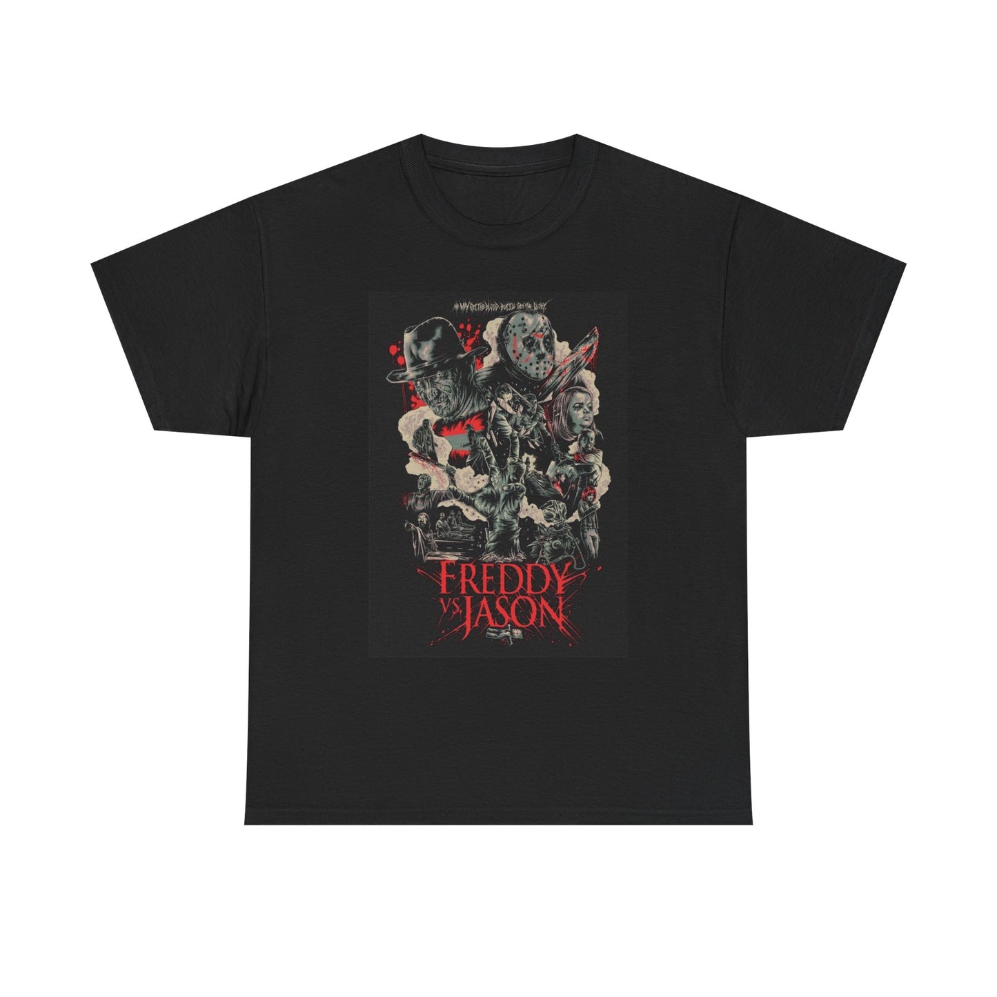 Freddy VS Jason Graphic T Shirt Retro Horror Terrifier Unisex Heavy Cotton Tee