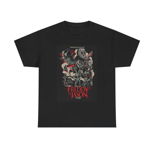 Freddy VS Jason Graphic T Shirt Retro Horror Terrifier Unisex Heavy Cotton Tee