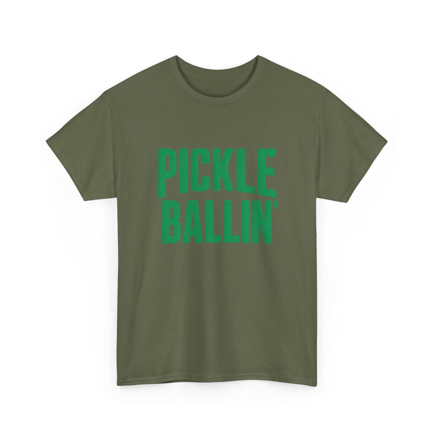 Pickle Ballin Retro Graphic T Shirt Heavy Cotton Tee