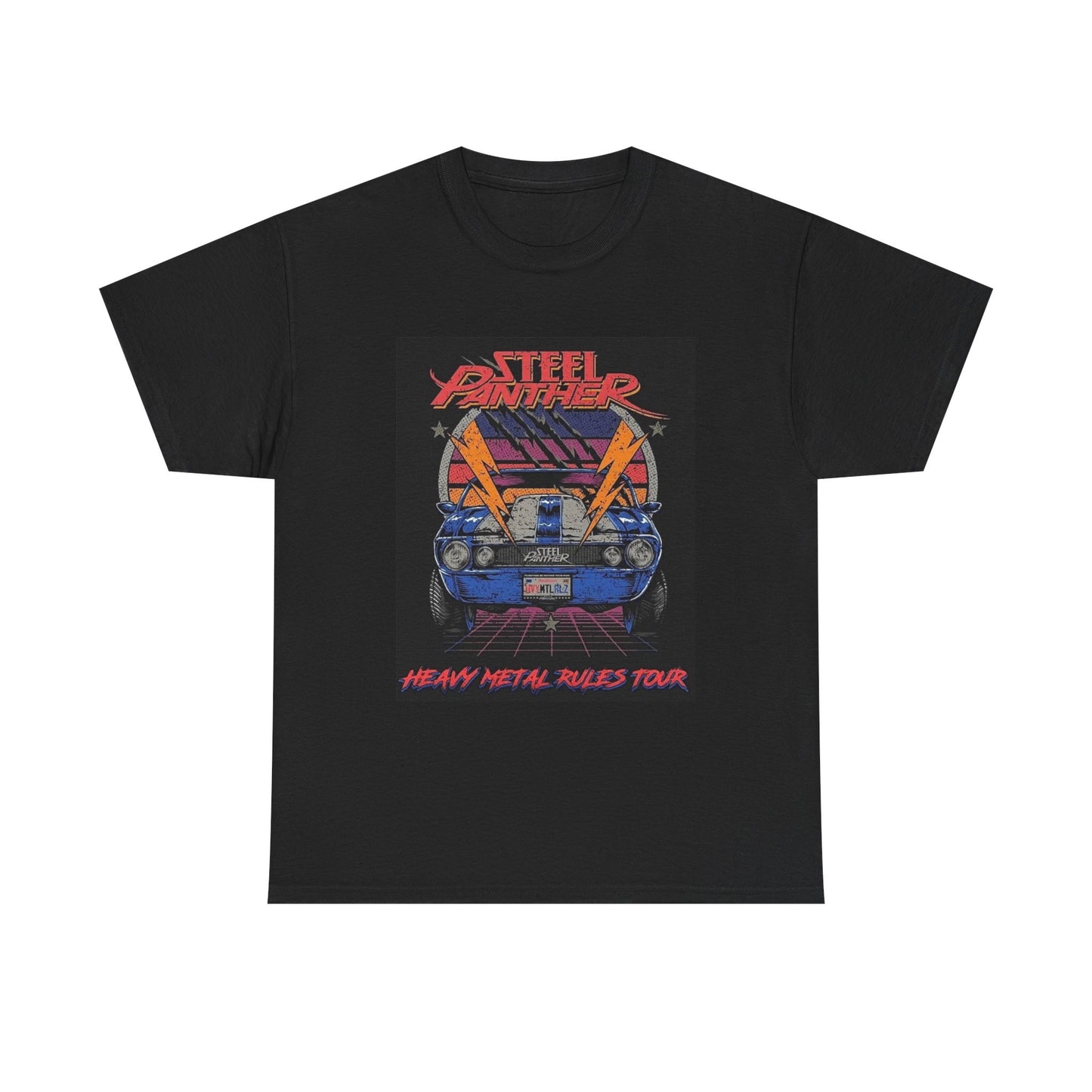 Steel Panther Tshirt Tour Vintage Rock Band Merch Metal Unisex Heavy Cotton Tee