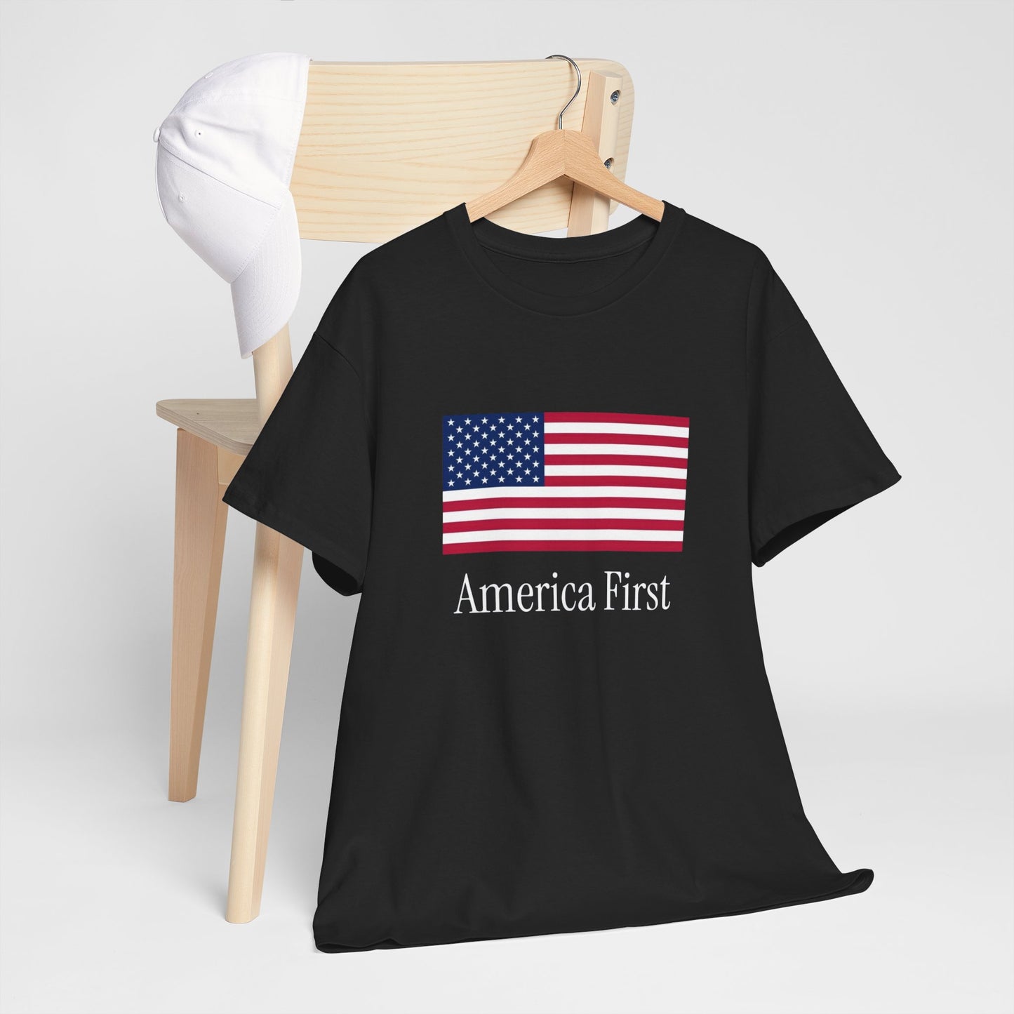 America First USA Flag Graphic T Shirt Heavy Cotton Tee NEW ADULT UNISEX