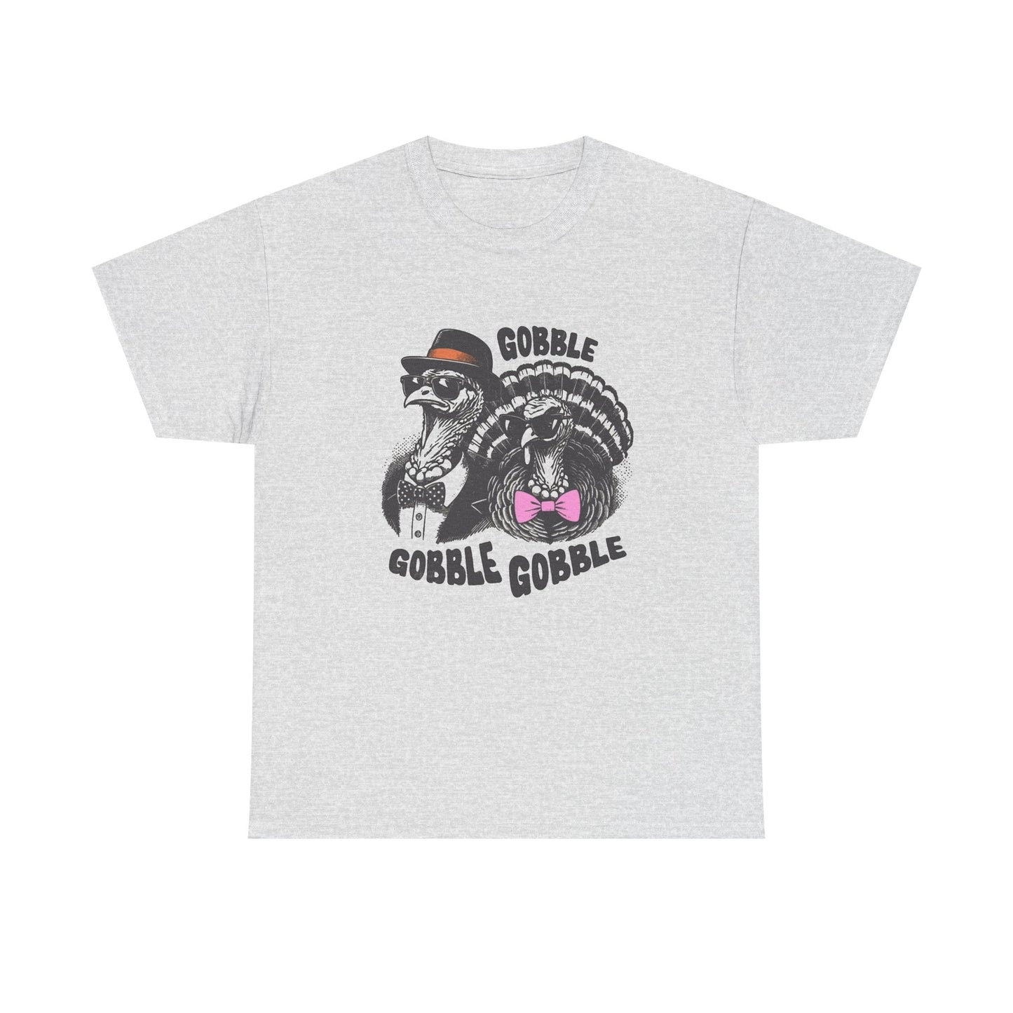 Thanksgiving Gobble Funny Turkey Graphic T Shirt NEW Unisex Heavy Cotton Tee