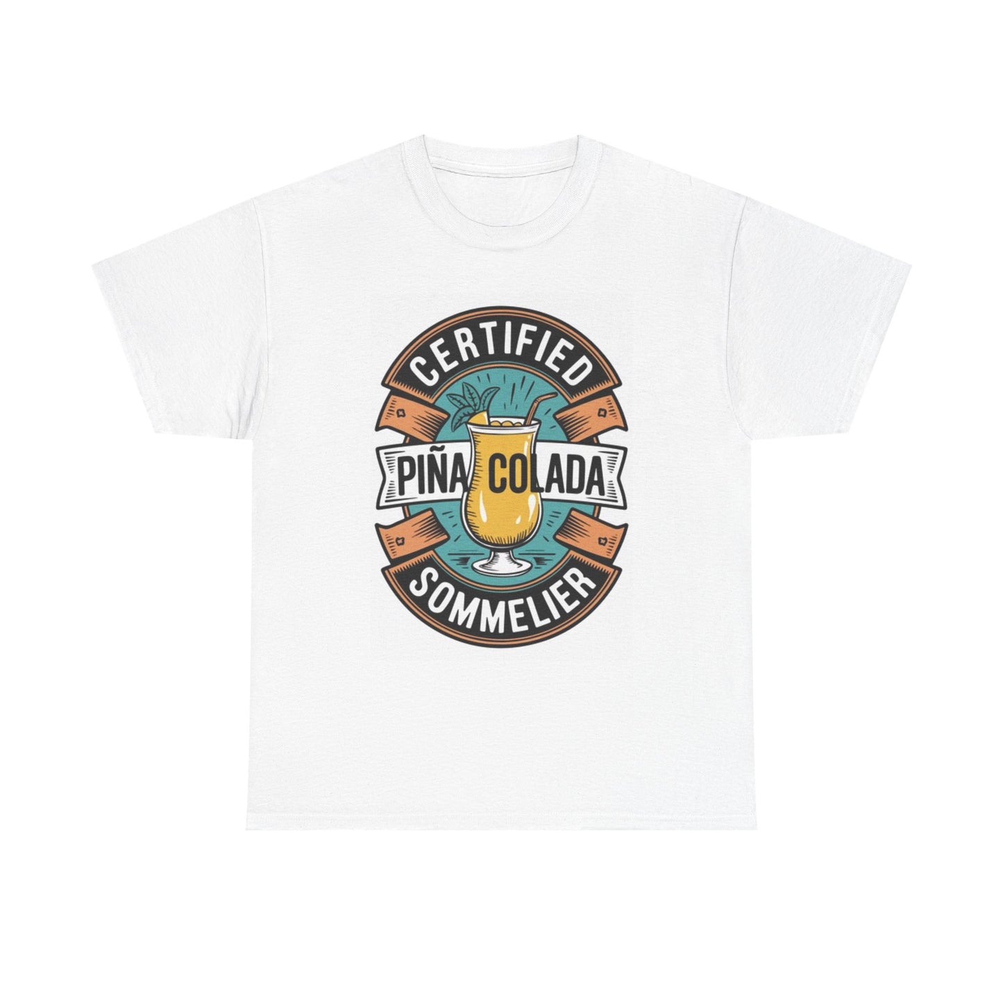 Pina Colada Vacation Shirt Funny Graphic Party Unisex Heavy Cotton Tee